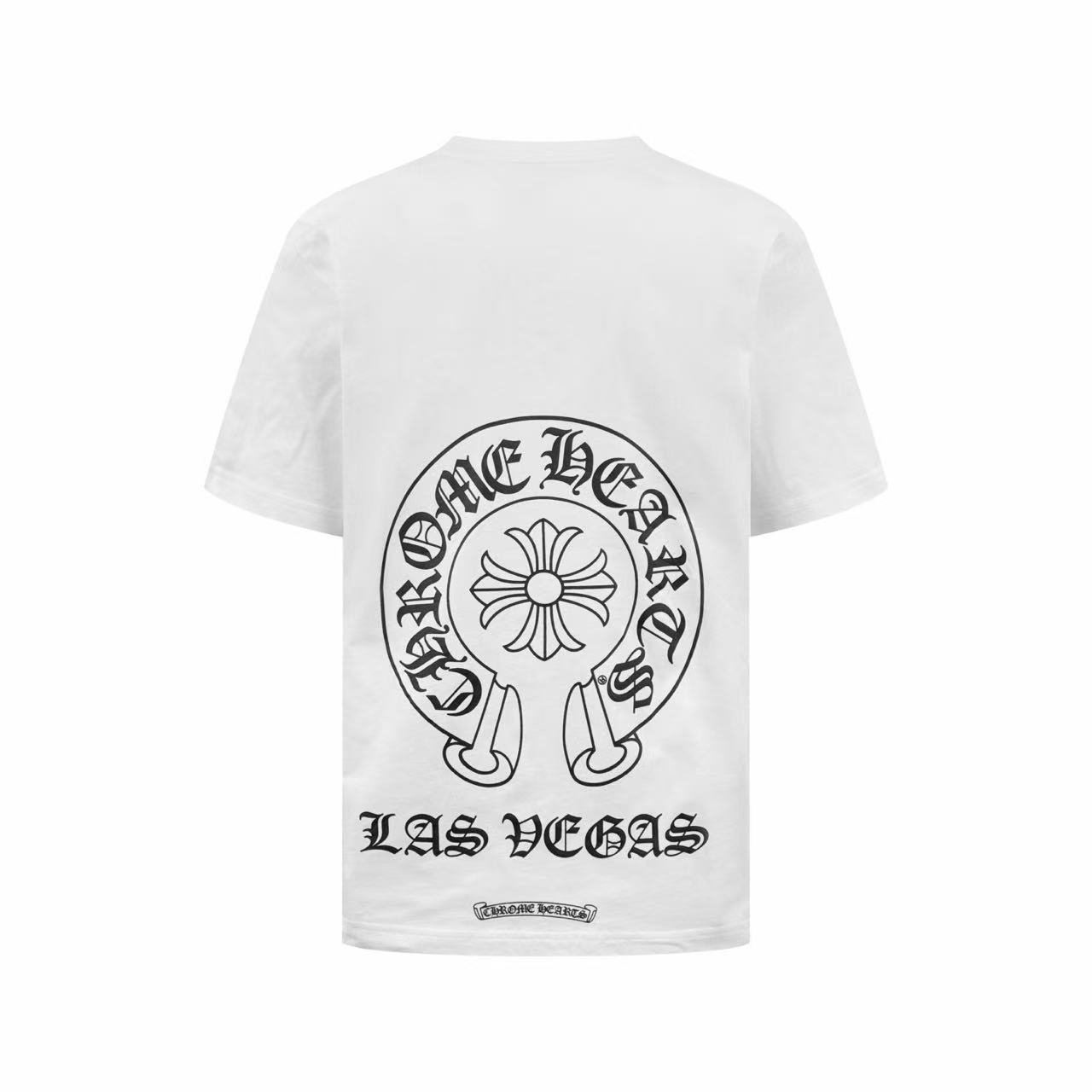 Chrome Hearts Las Vegas Exclusive Horseshoe Logo Pocket T-Shirt 'White' - DesignerGu