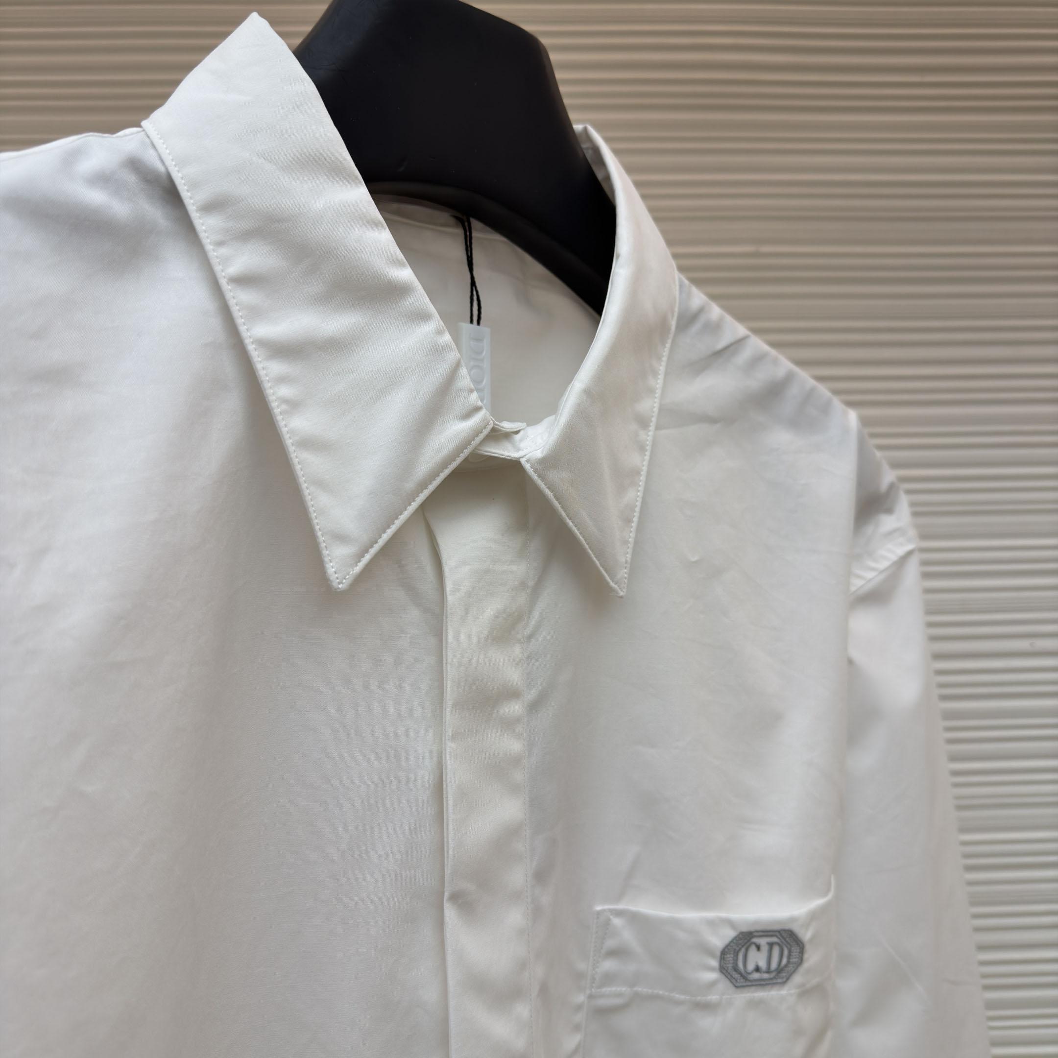 Dior Shirt with CD Box Embroidery - DesignerGu