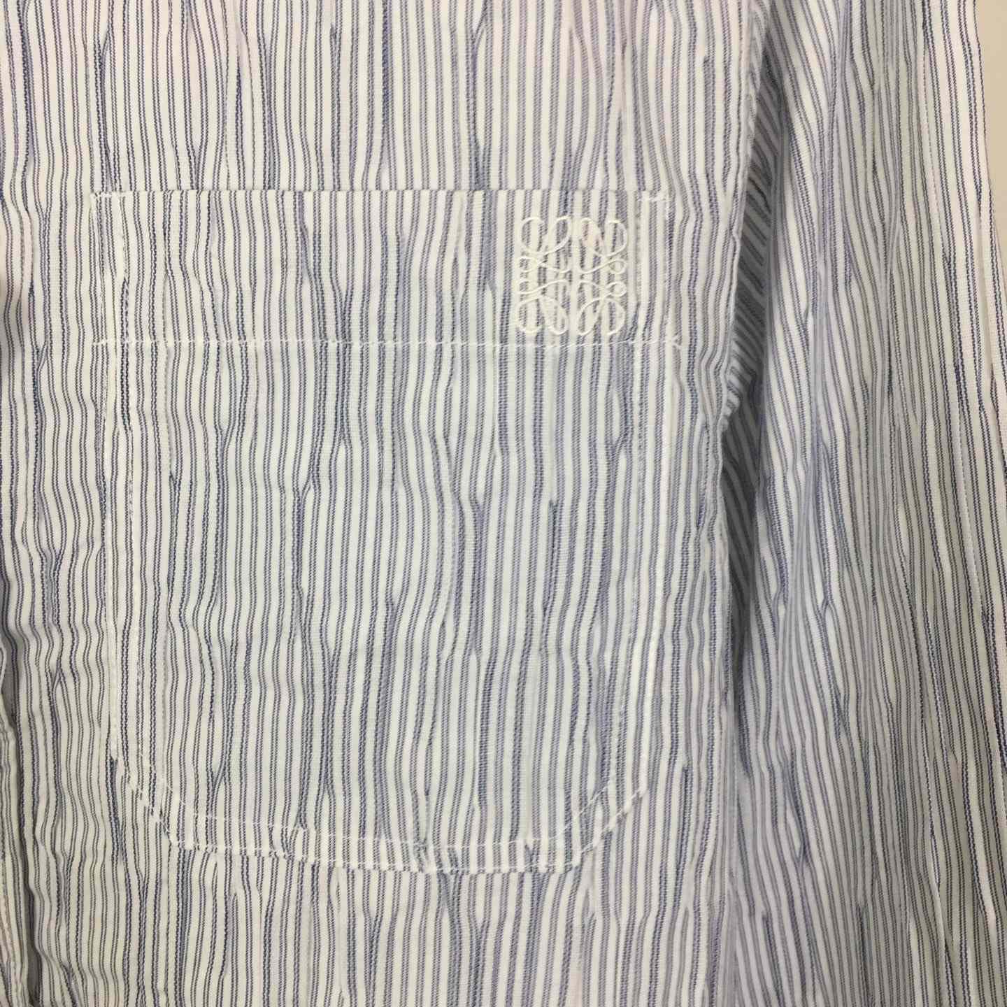 Loewe Striped Long-Sleeve Shirt 'Blue/White' - DesignerGu
