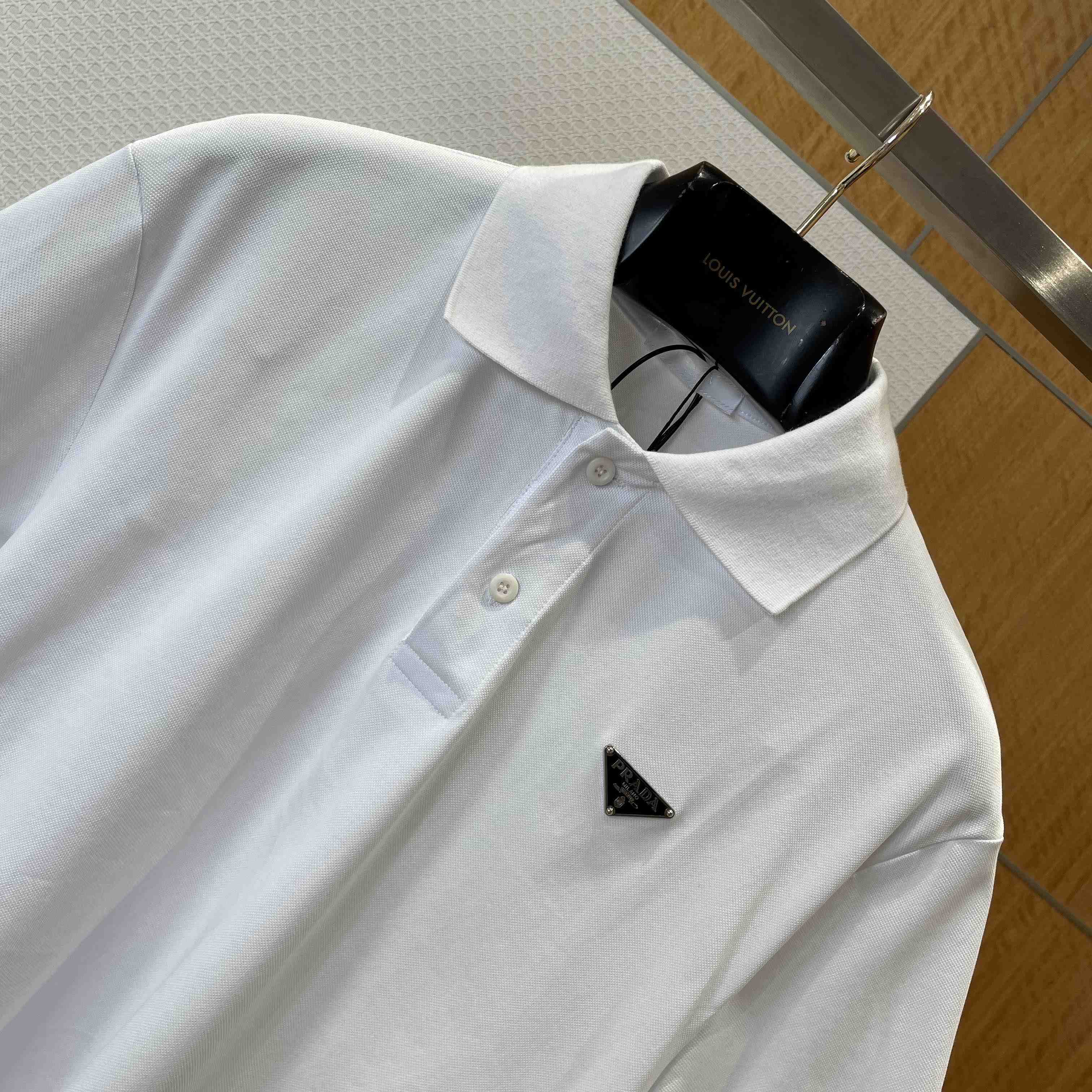 Prada Piqué Polo Shirt - DesignerGu