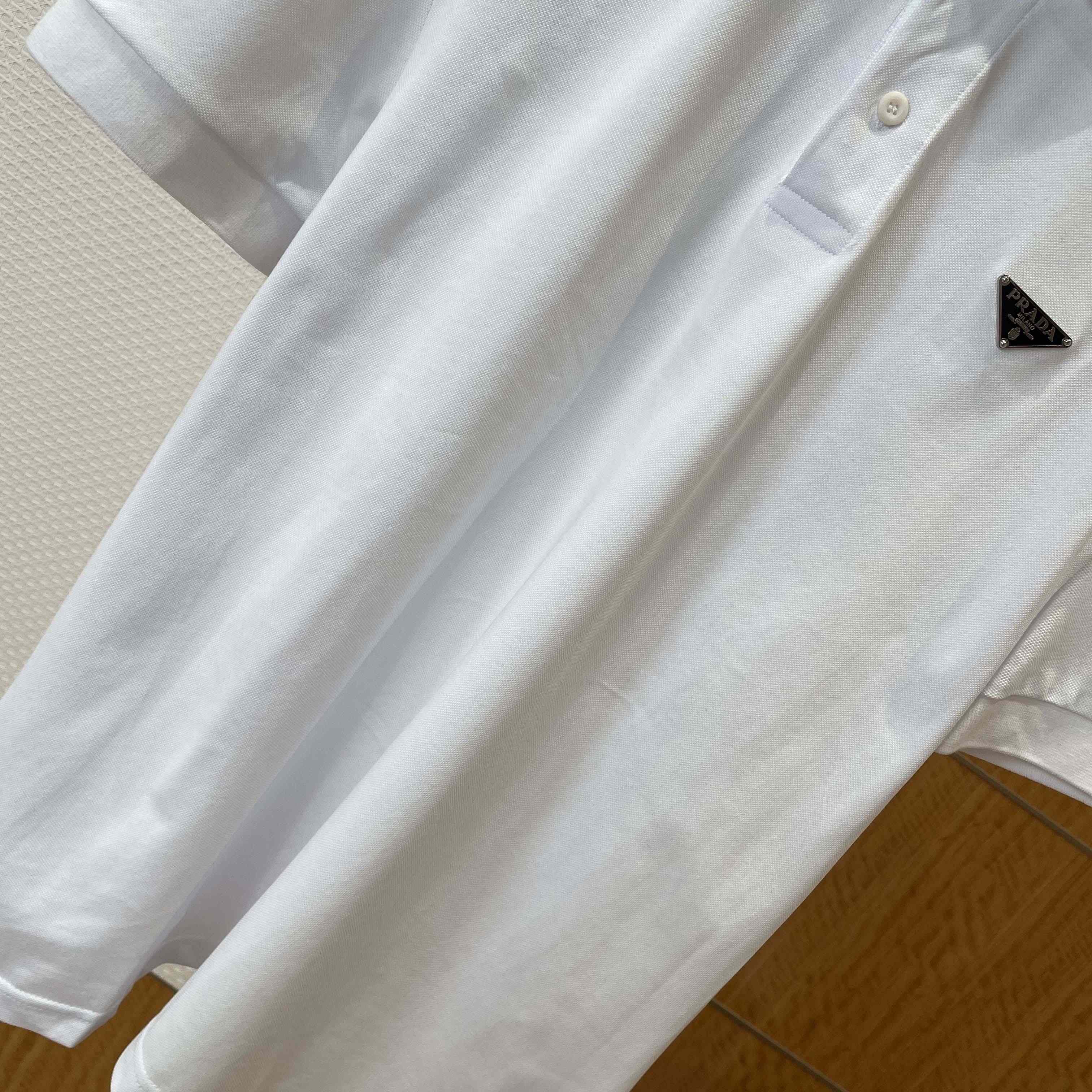 Prada Piqué Polo Shirt - DesignerGu