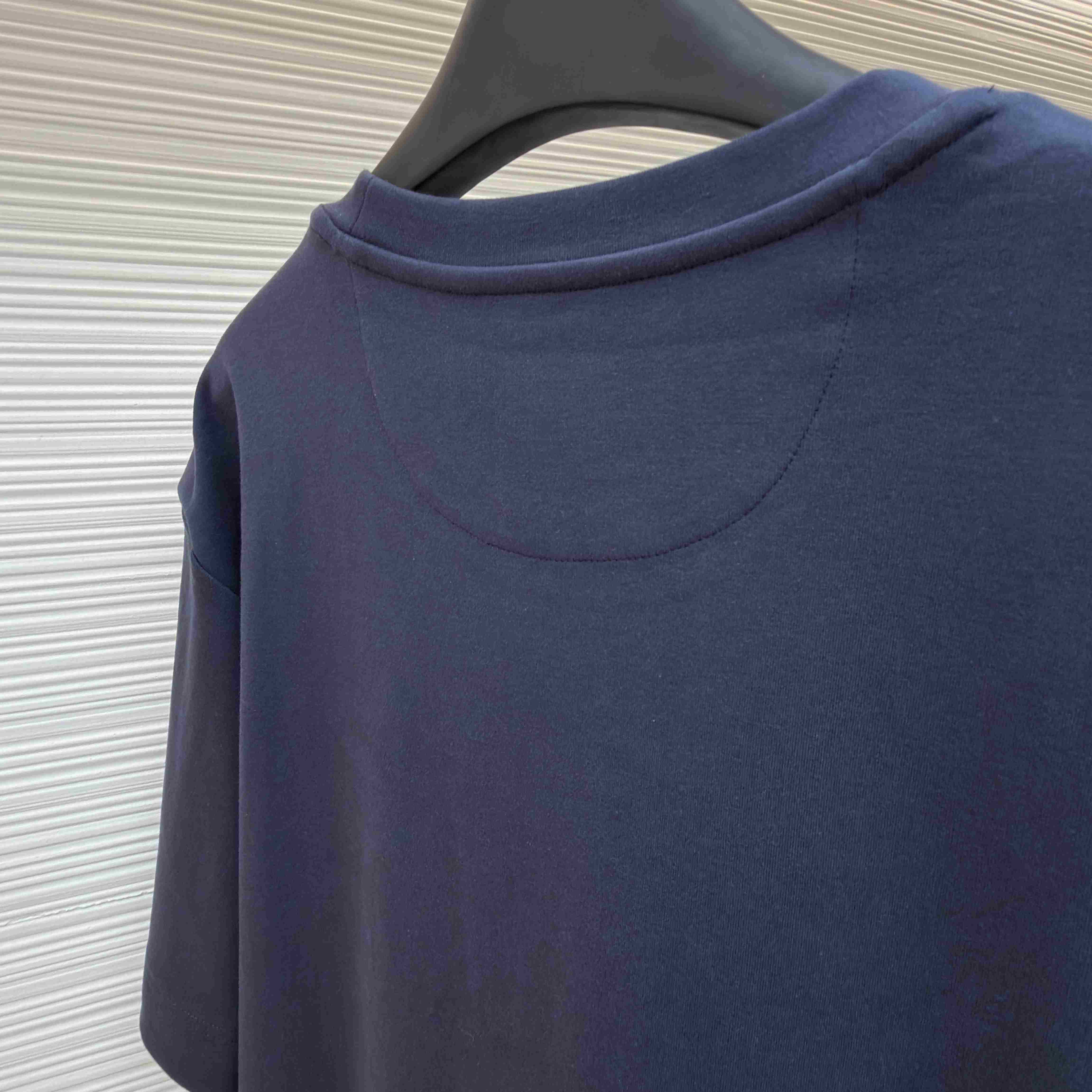 Fendi Navy Blue Cotton T-shirt - DesignerGu