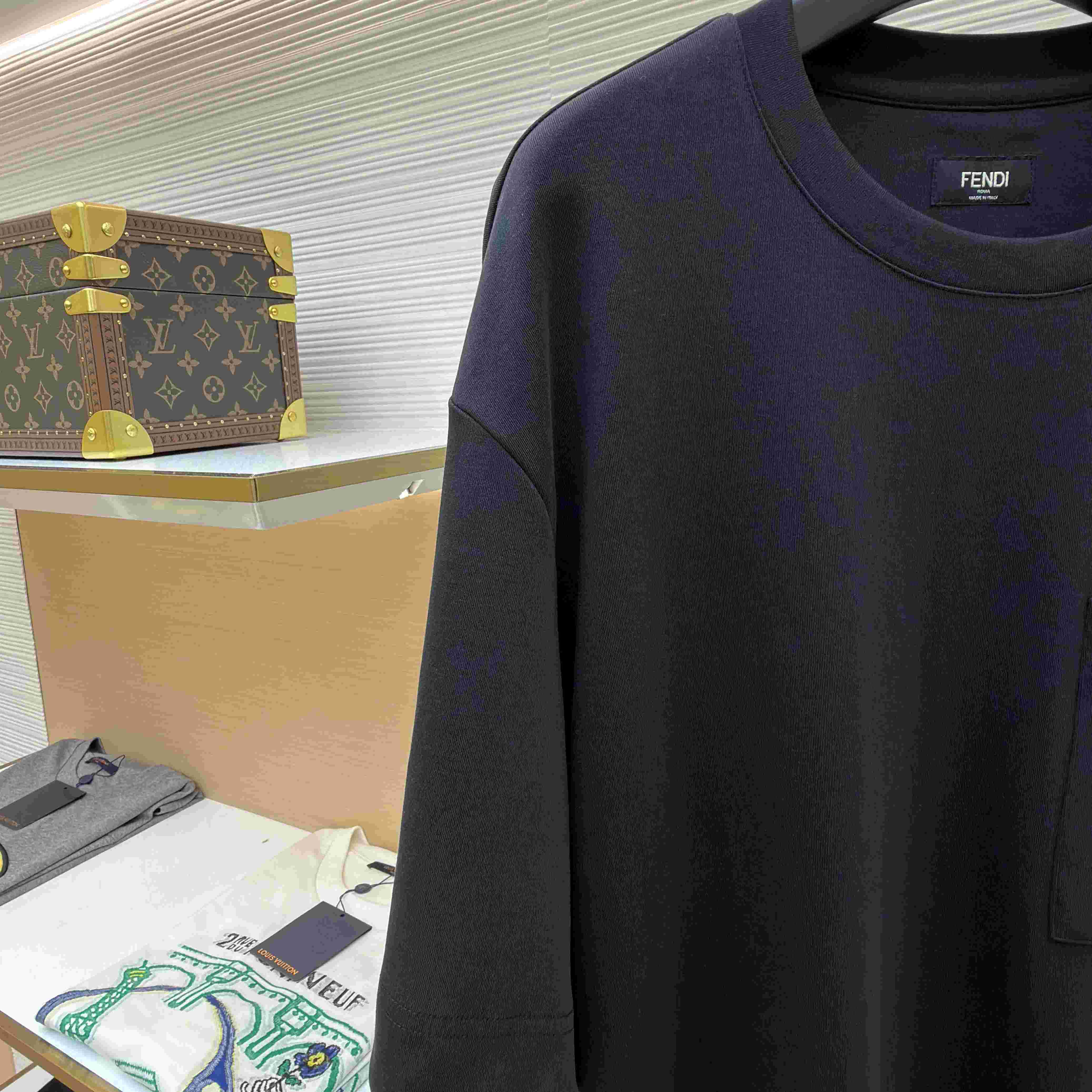Fendi Black Cotton T-shirt - DesignerGu