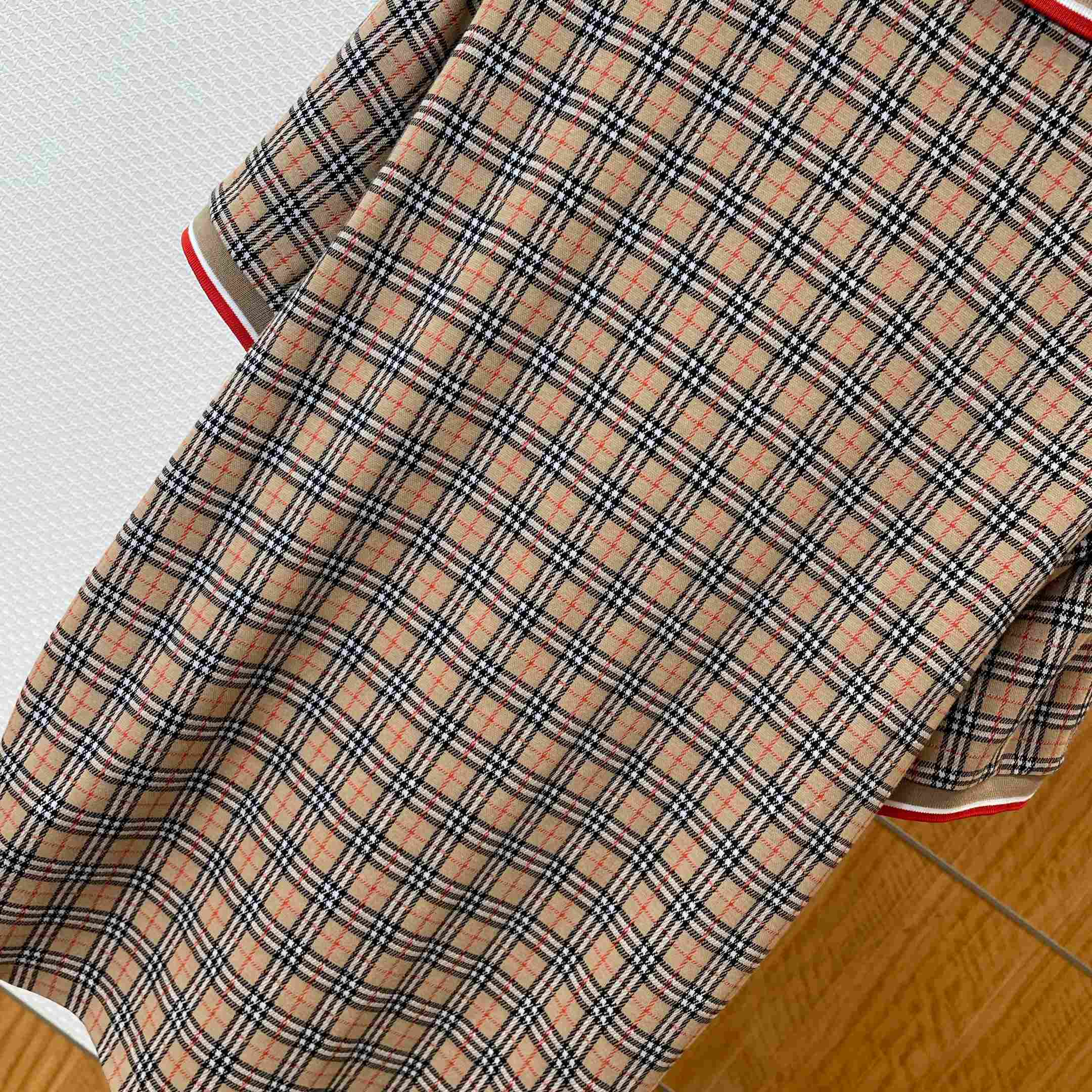 Burberry Check Cotton Blend Polo Shirt - DesignerGu