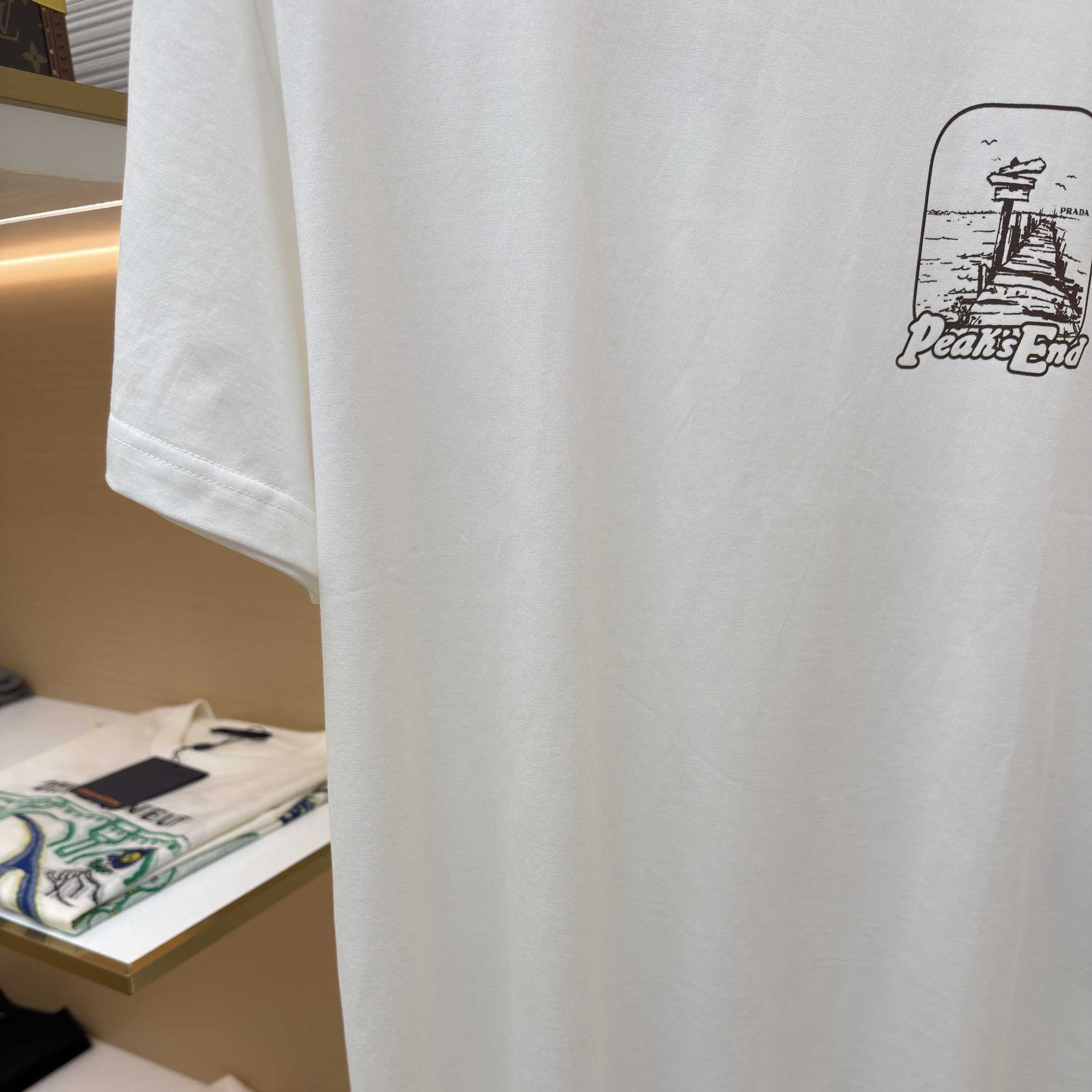 Prada Printed Cotton T-shirt - DesignerGu