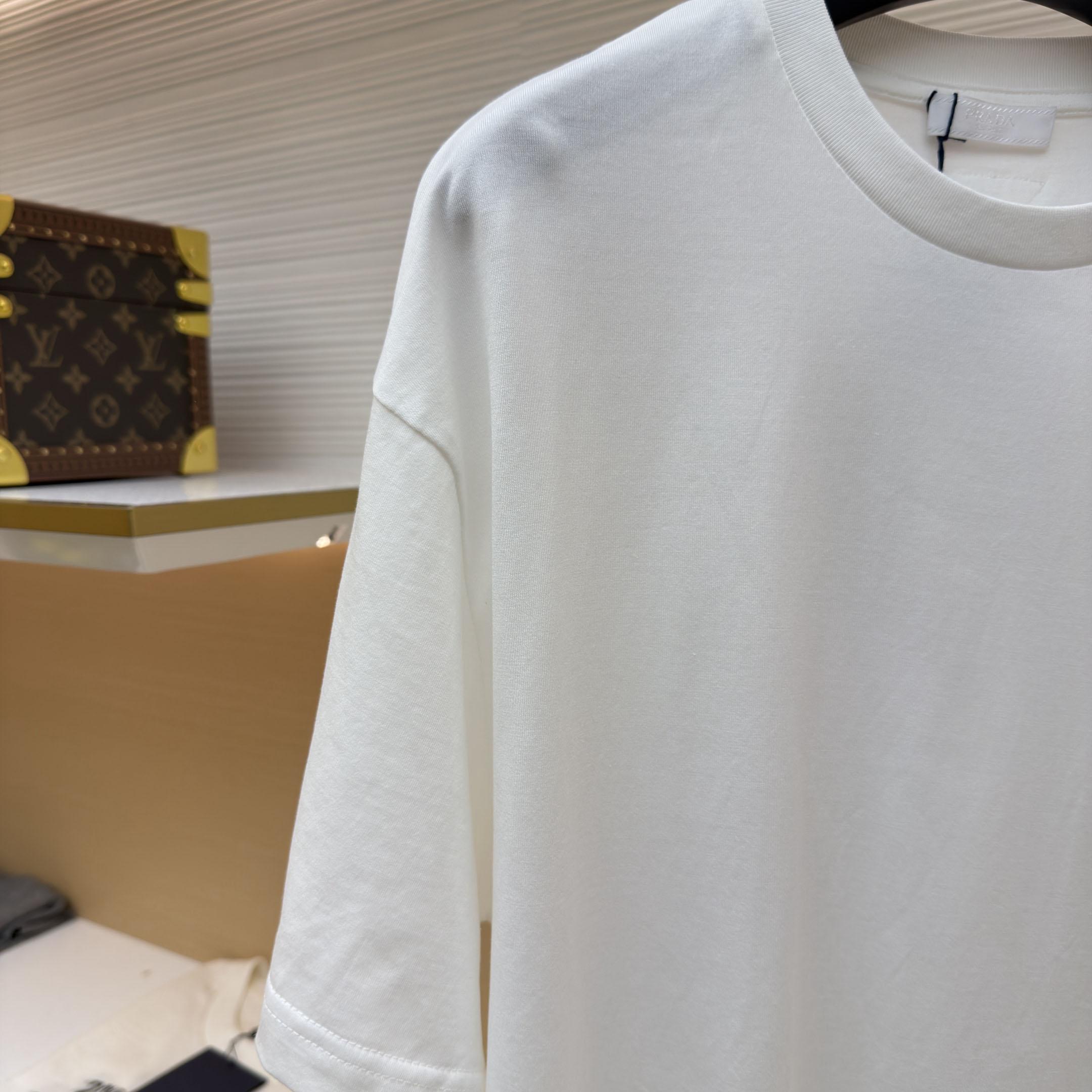 Prada Printed Cotton T-shirt - DesignerGu