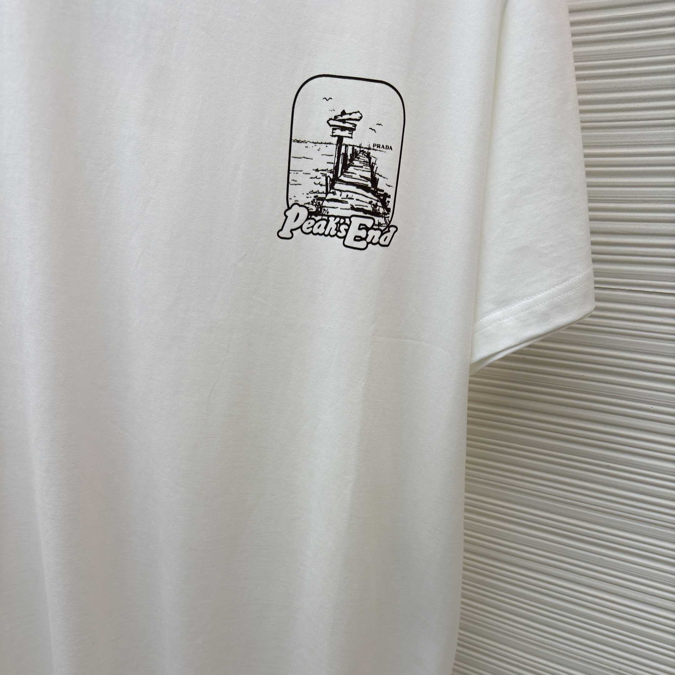 Prada Printed Cotton T-shirt - DesignerGu