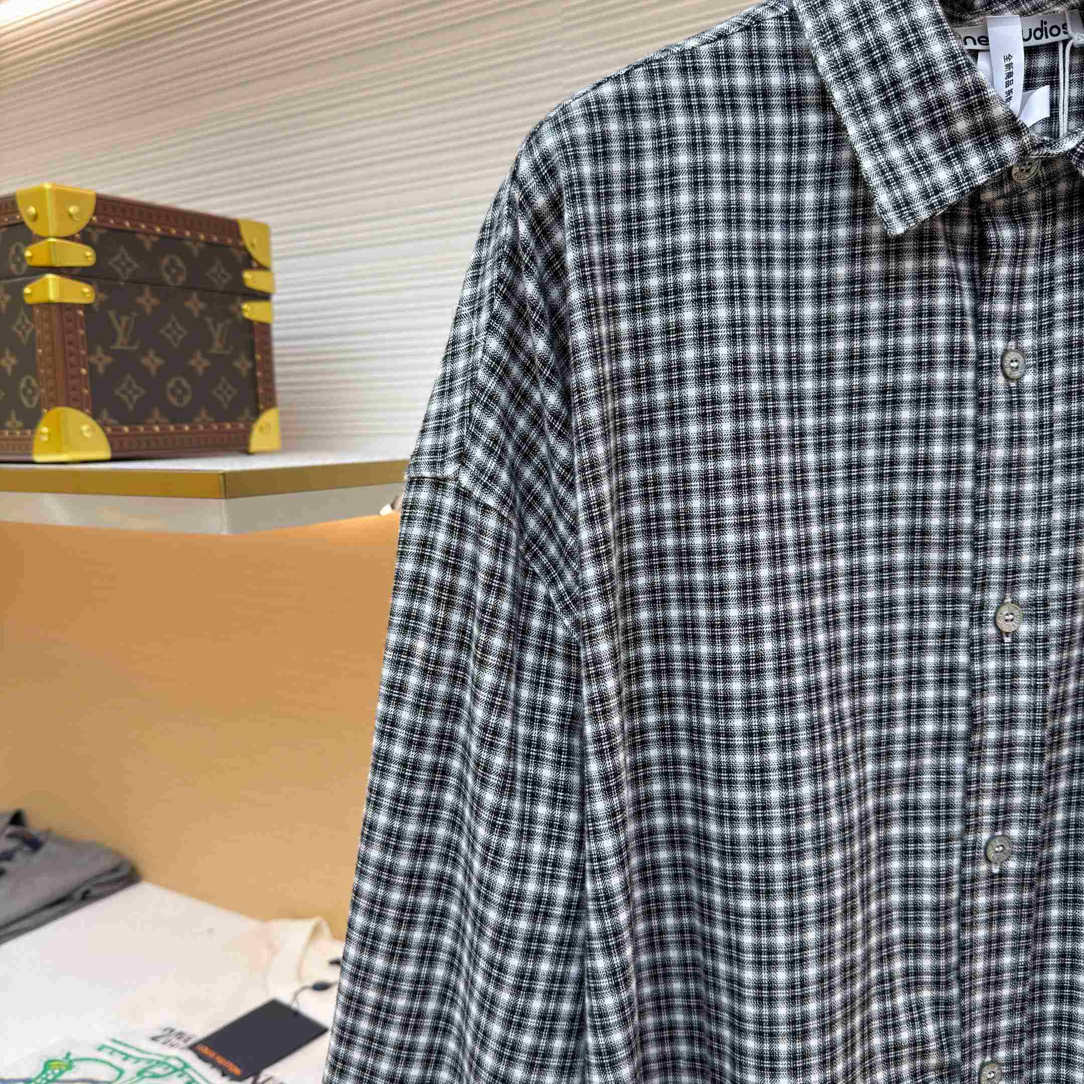 Acne Studios Flannel Button-up Shirt - DesignerGu
