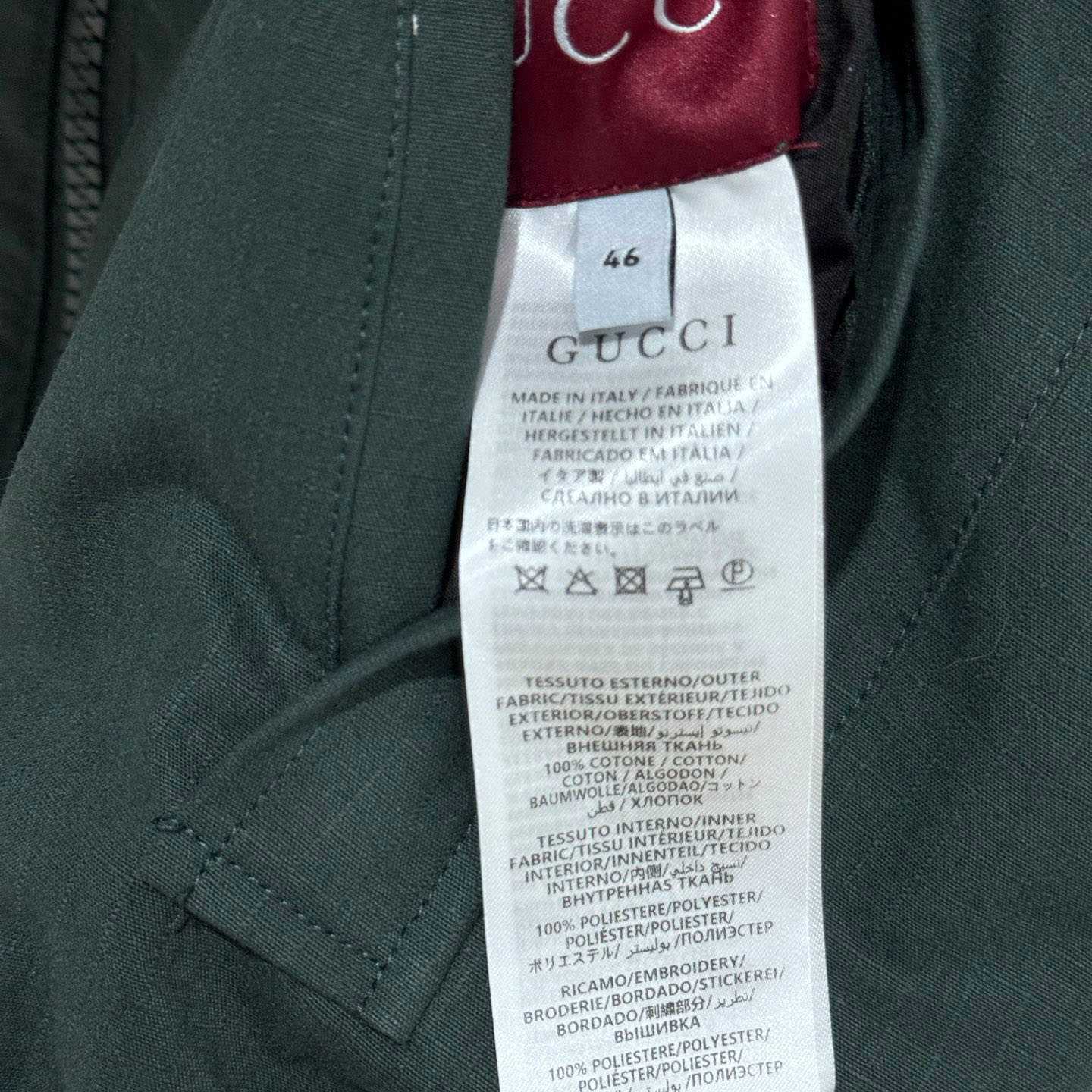 Gucci Reversible Cotton Ripstop Zip Jacket - DesignerGu