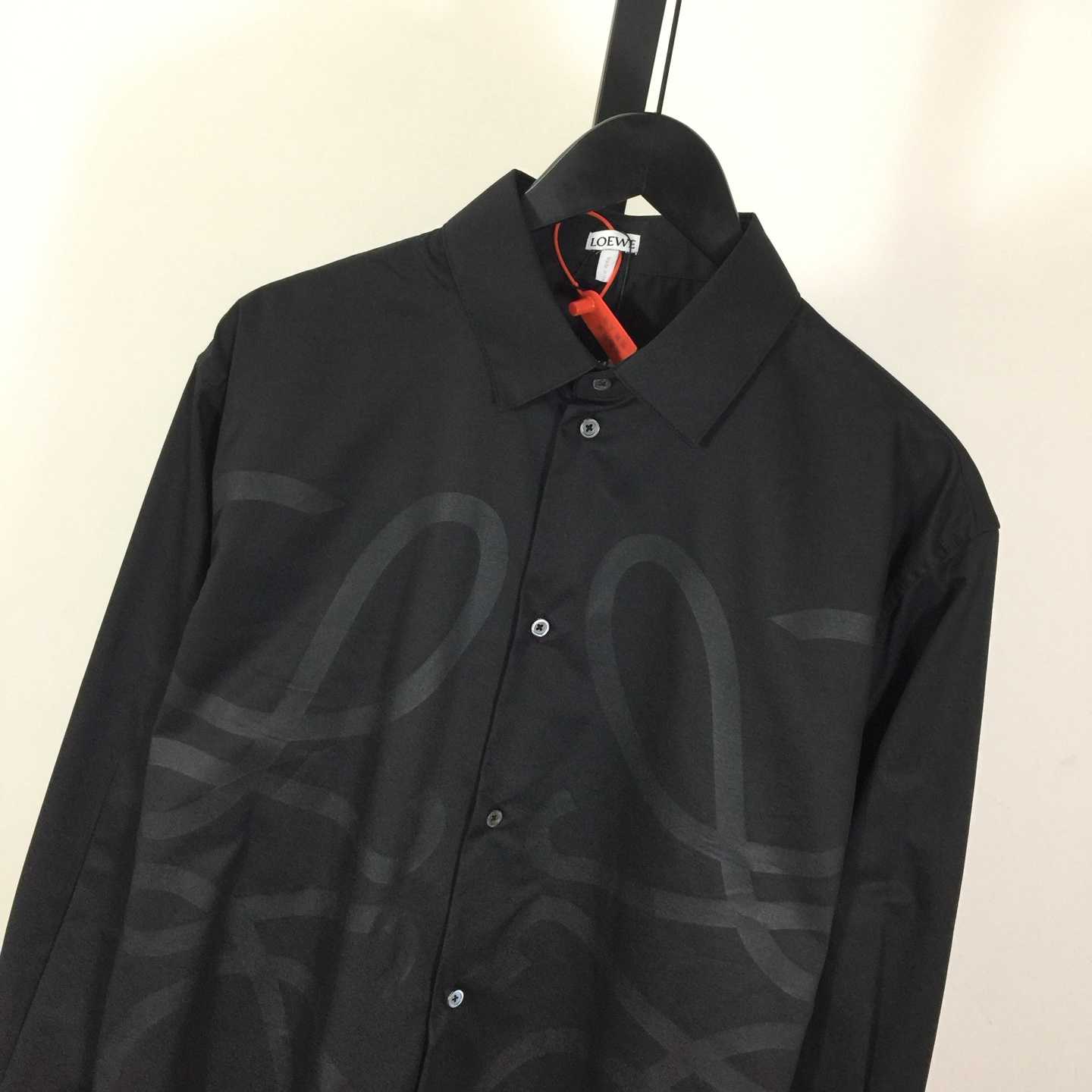 Loewe Embossed Logo Shirt - black - DesignerGu