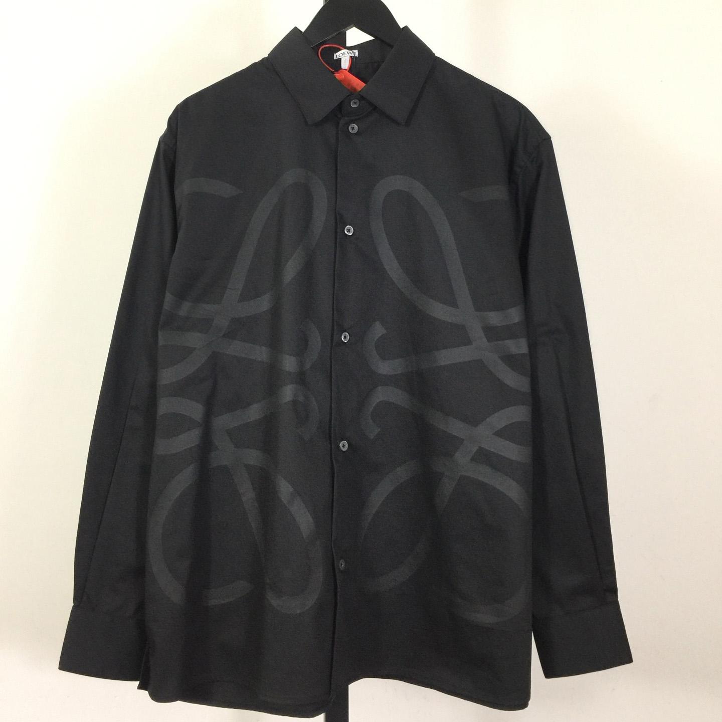 Loewe Embossed Logo Shirt - black - DesignerGu