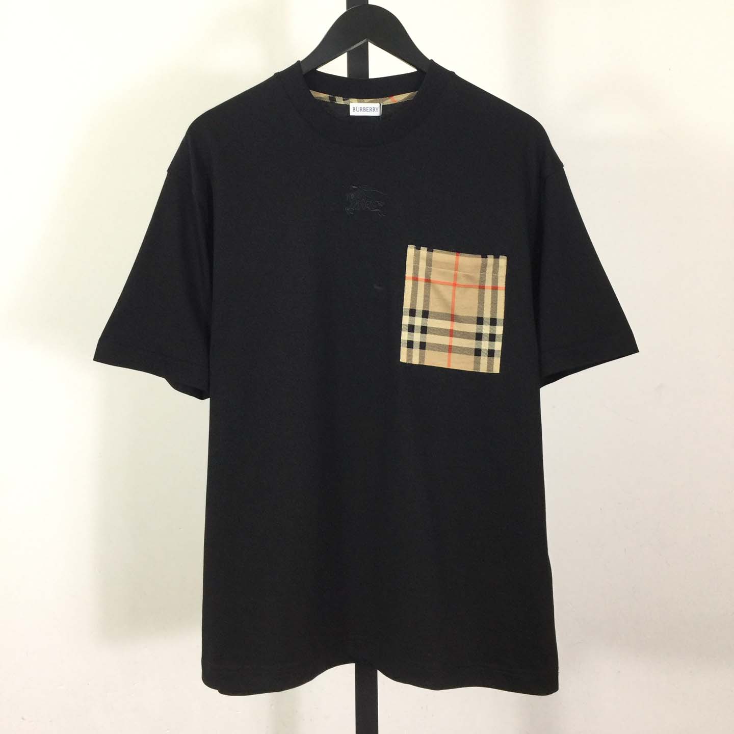 Burberry Check Pocket Cotton T-shirt - DesignerGu