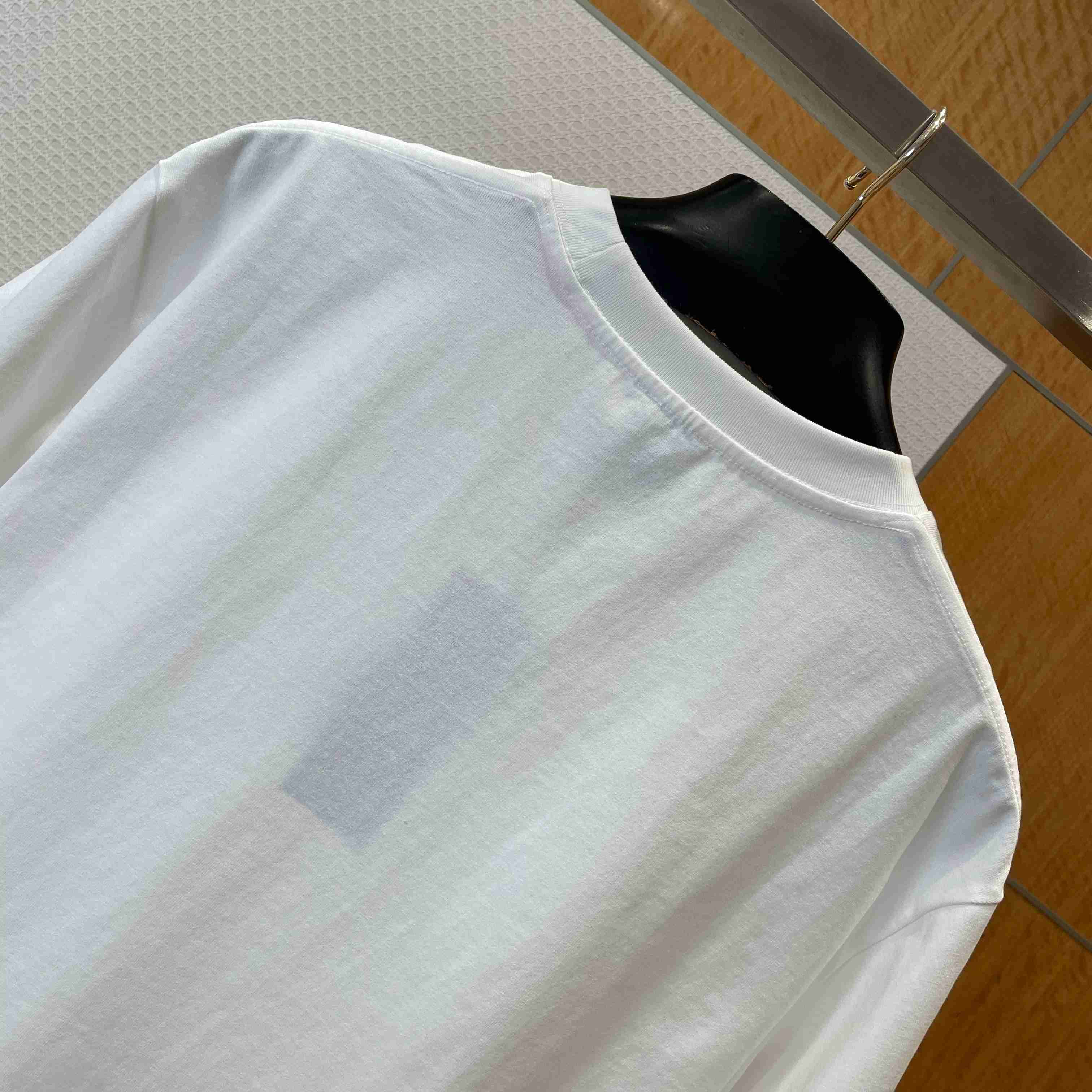 Dior T-Shirt with Dior Embroidery White - DesignerGu