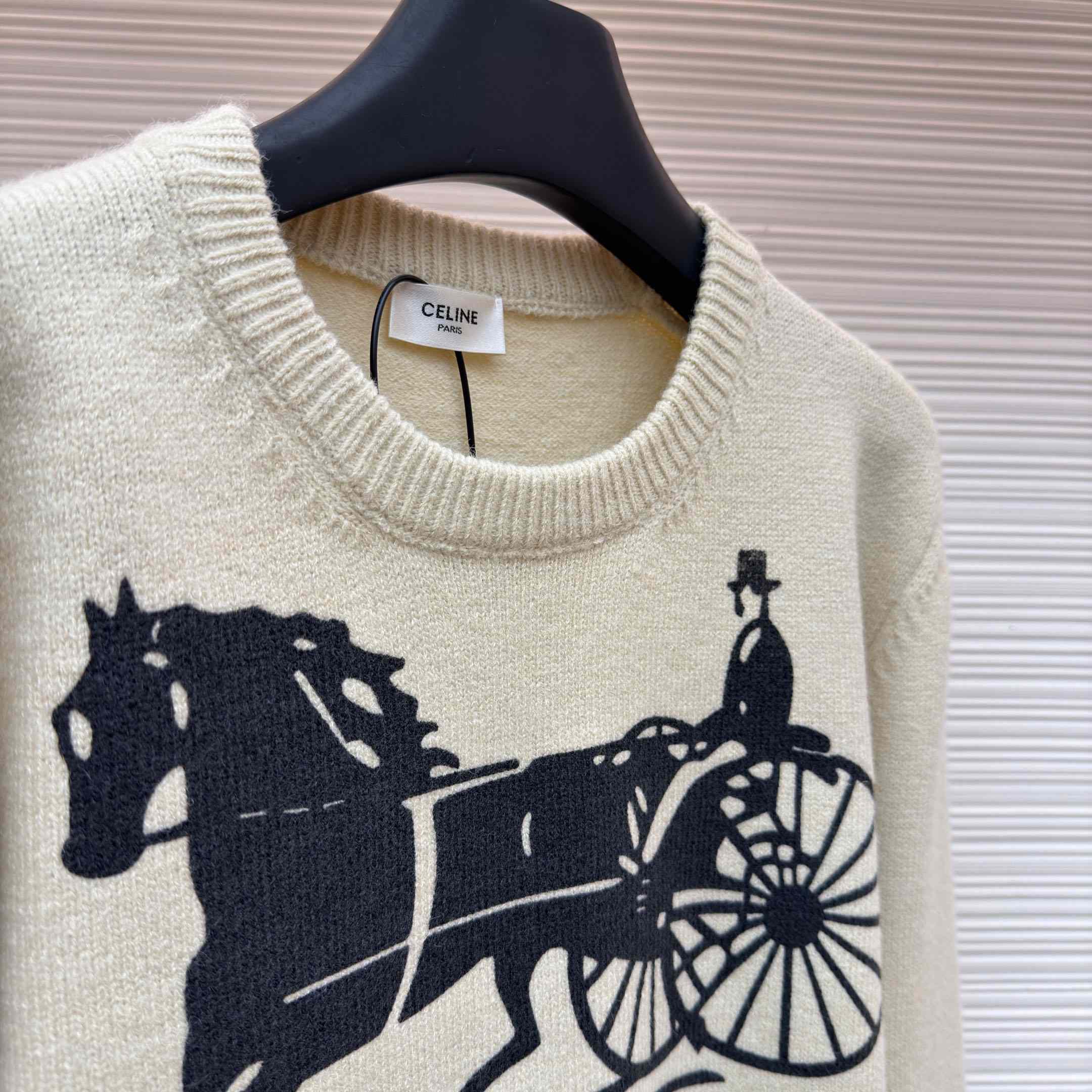 Celine Crewneck Sweater IN Cashmere - DesignerGu