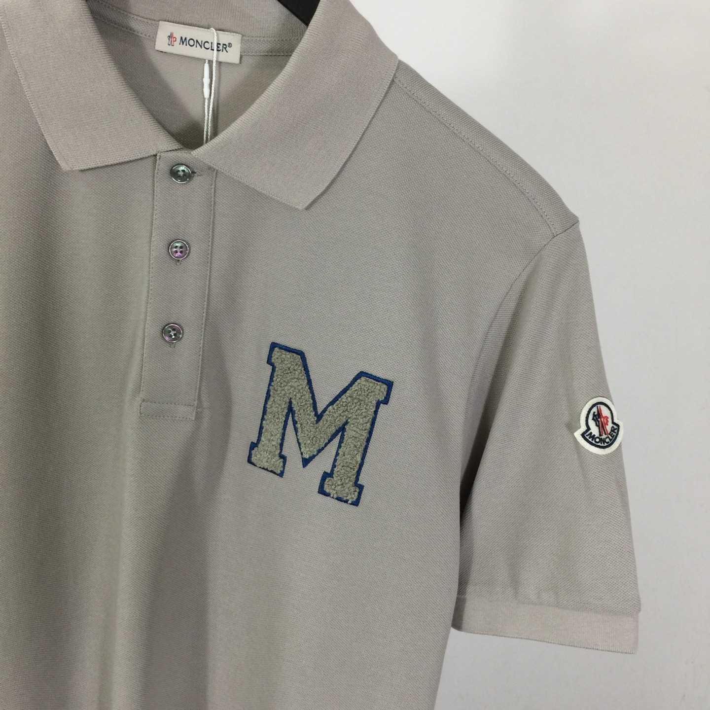 Moncler Monogram Cotton Piquet Polo Shirt - DesignerGu