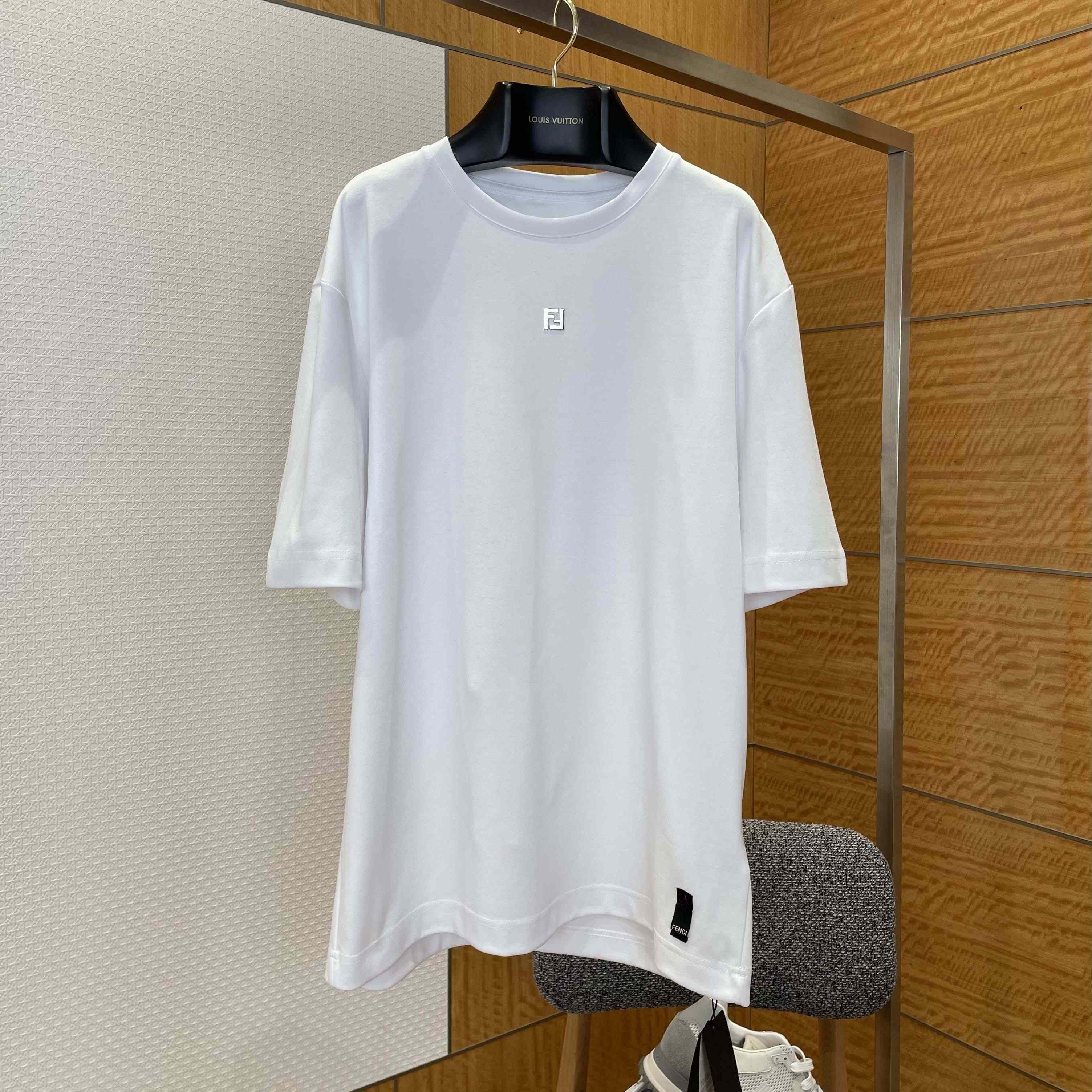 Fendi White Cotton T-shirt - DesignerGu