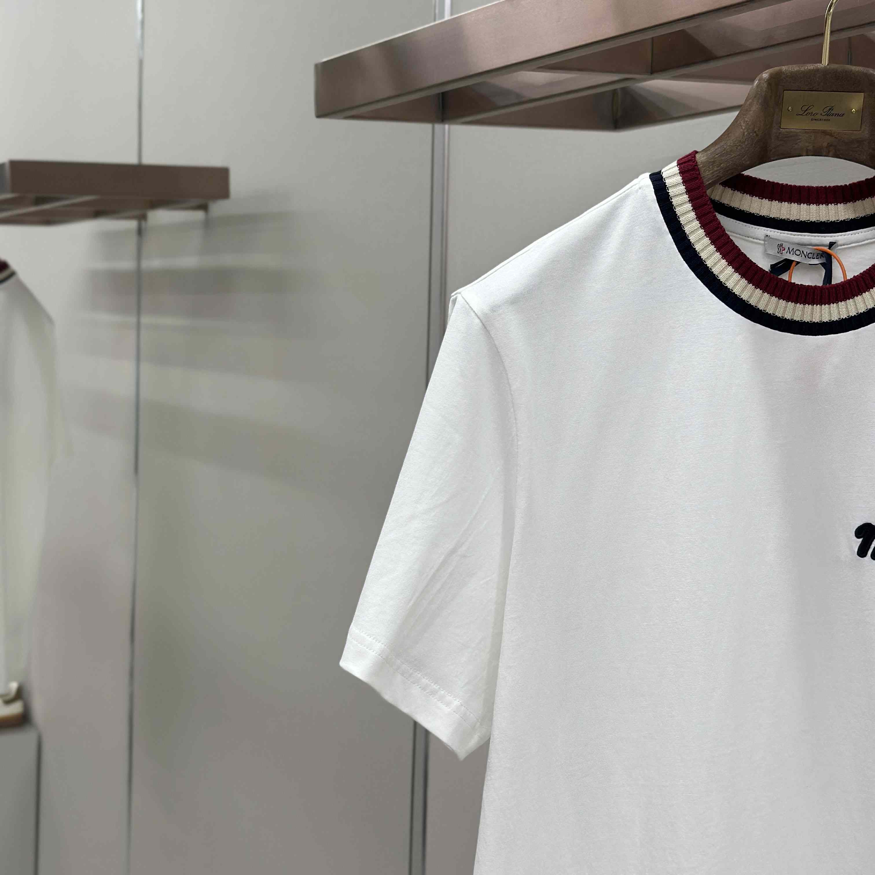 Moncler Embroidered Logo Cotton T-Shirt - DesignerGu