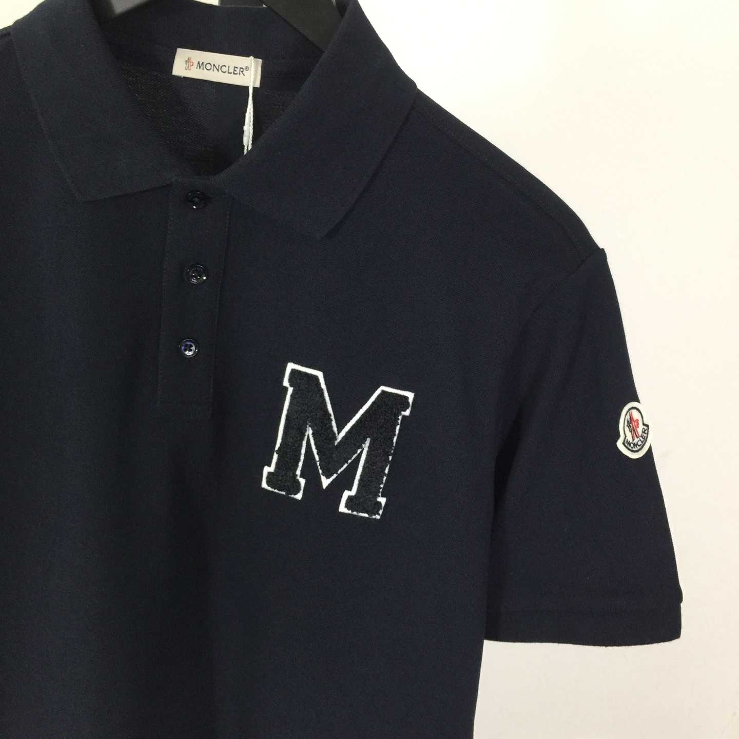 Moncler Monogram Cotton Piquet Polo Shirt - DesignerGu