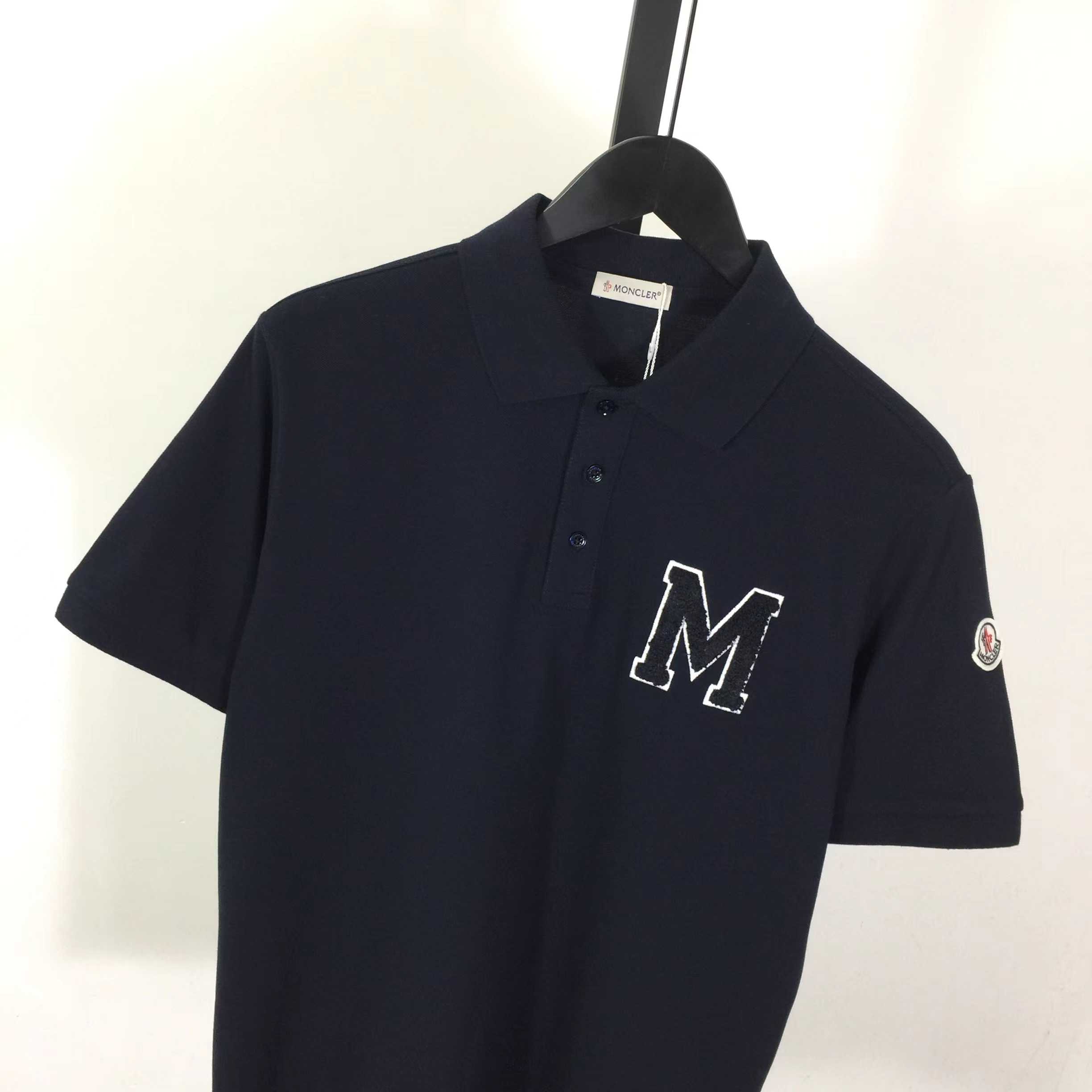 Moncler Monogram Cotton Piquet Polo Shirt - DesignerGu