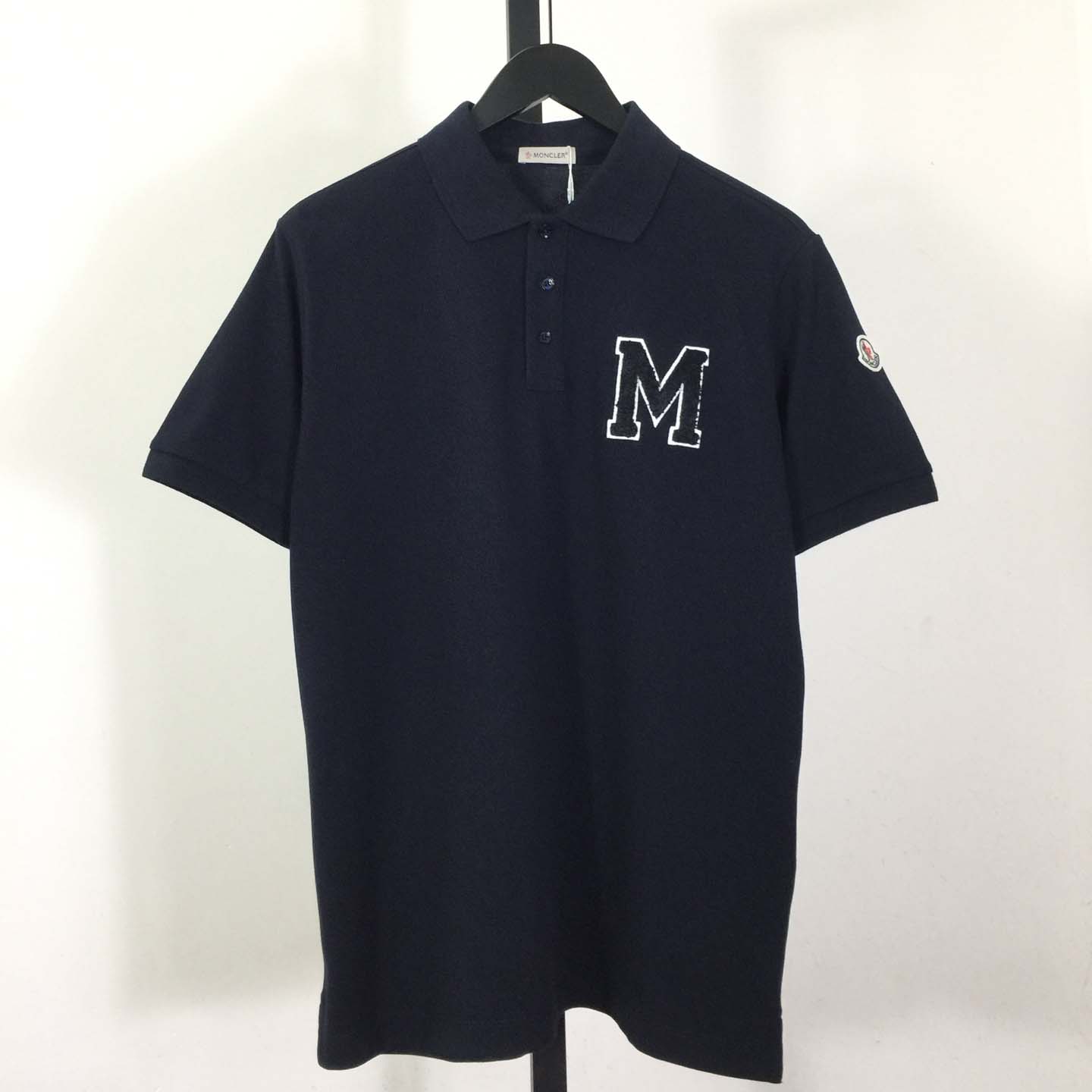 Moncler Monogram Cotton Piquet Polo Shirt - DesignerGu