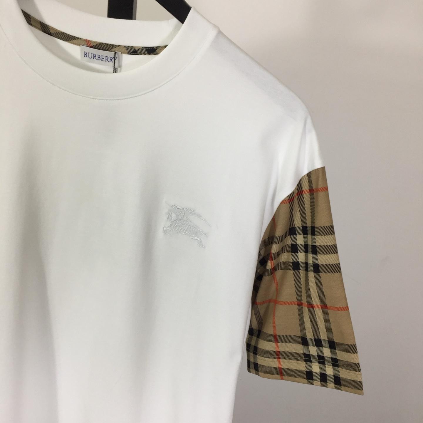 Burberry Vintage Check Sleeve Oversized T-Shirt 'White' - DesignerGu