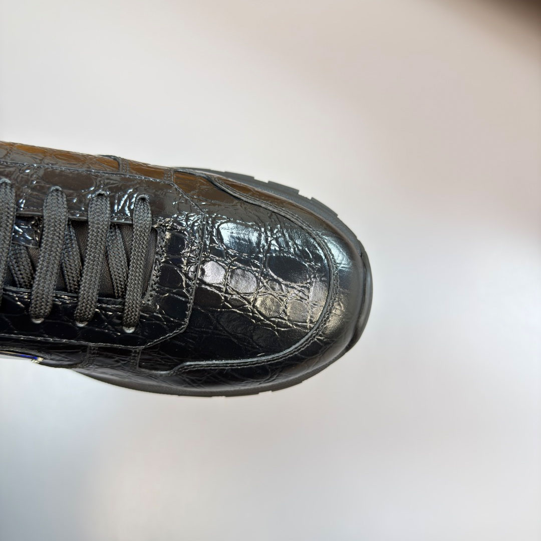 Prada Prax 01 Crocodile Leather Sneakers - DesignerGu