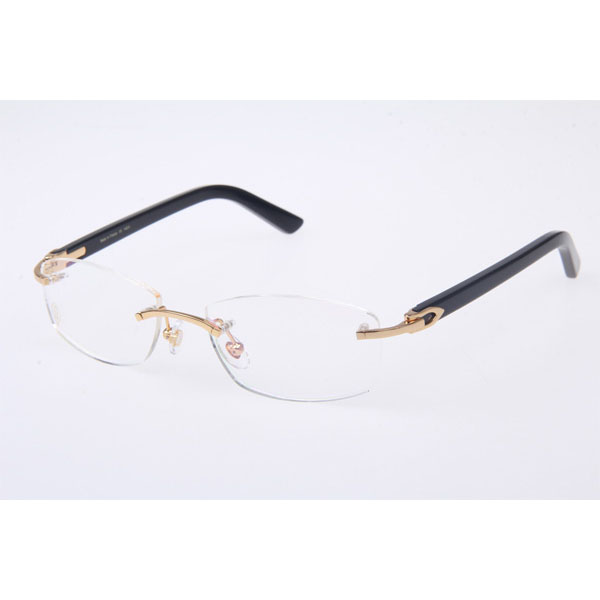 Cartier CT 5952143 Eyeglasses In Gold With Black Arms - DesignerGu