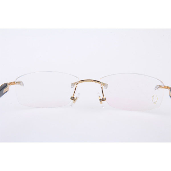 Cartier CT 5952143 Eyeglasses In Gold With Black Arms - DesignerGu