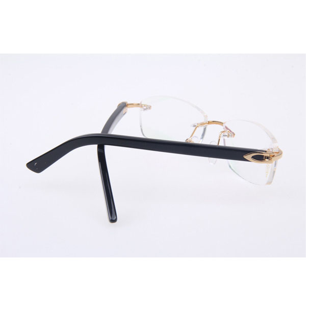 Cartier CT 5952143 Eyeglasses In Gold With Black Arms - DesignerGu