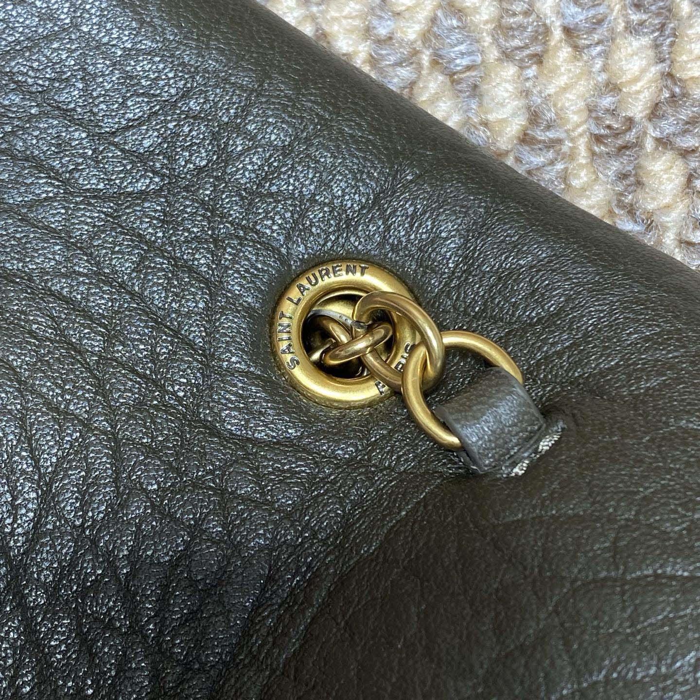 Saint Laurent Cassandre Large Pouch On Chain In Lambskin - DesignerGu