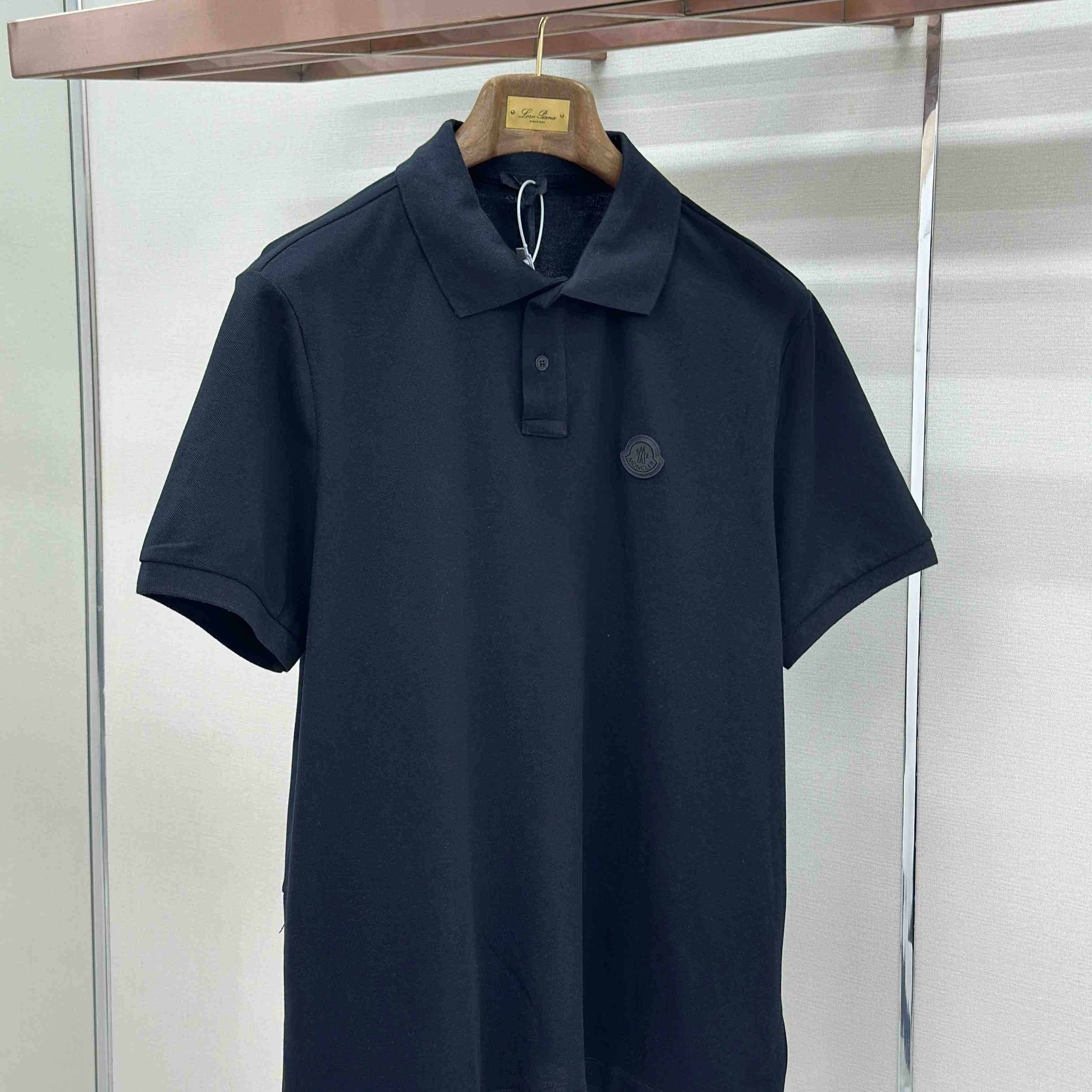 Moncler Logo Patch Cotton Piquet Polo Shirt - DesignerGu