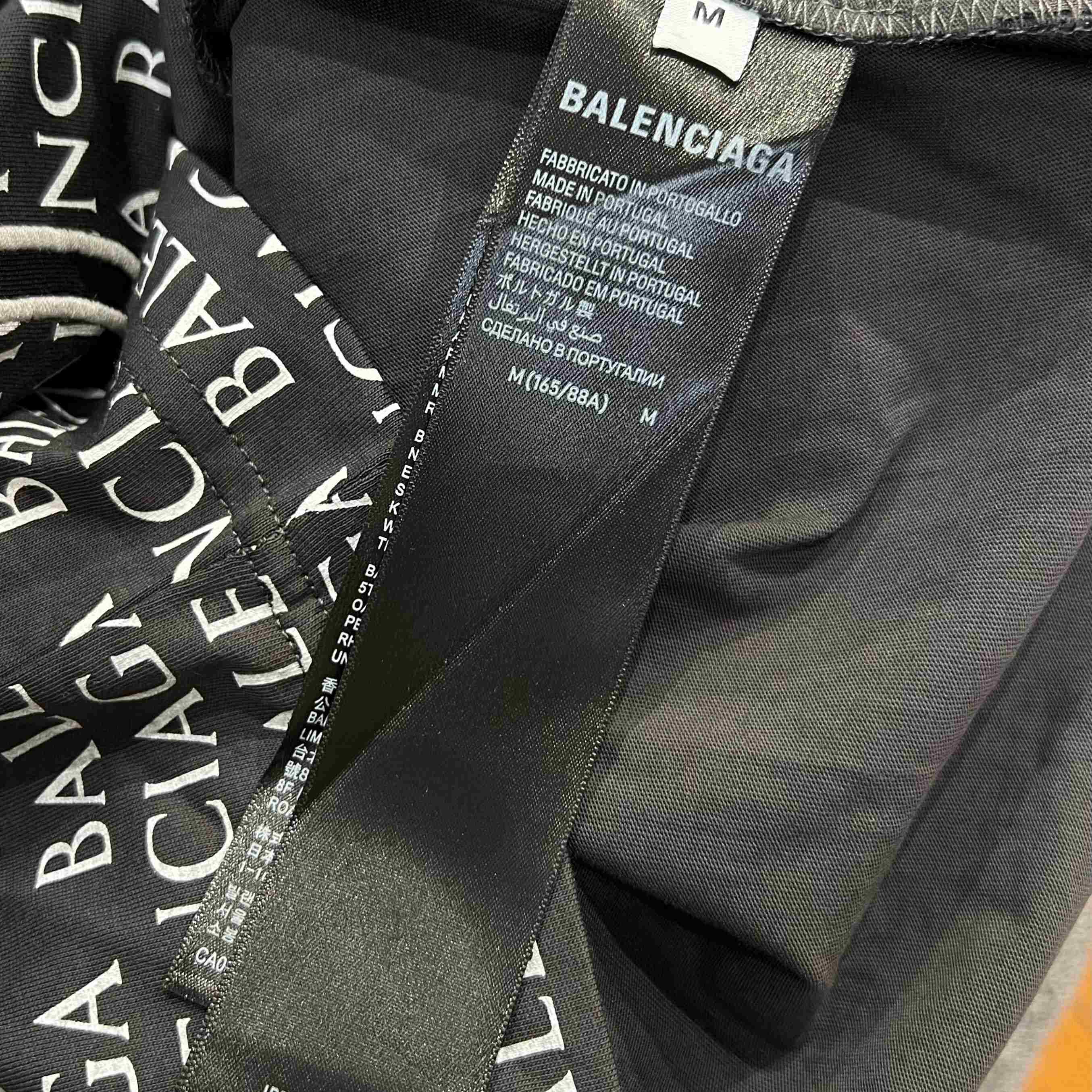 Balenciaga Big B Medium Fit T-shirt in Black/White - DesignerGu