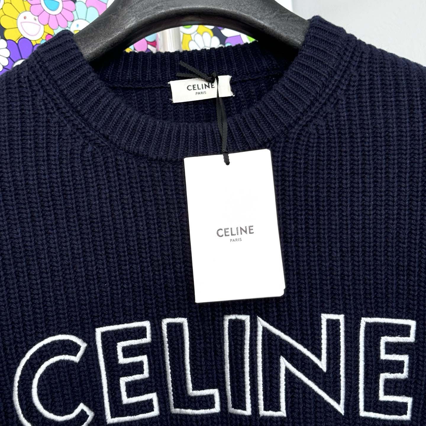 Celine Oversized Crew Neck Sweater In Wool - DesignerGu
