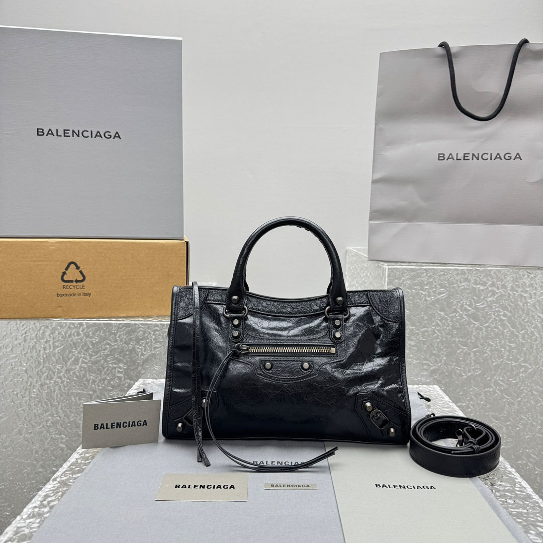 Balenciaga Le City Bag Small In Black - DesignerGu
