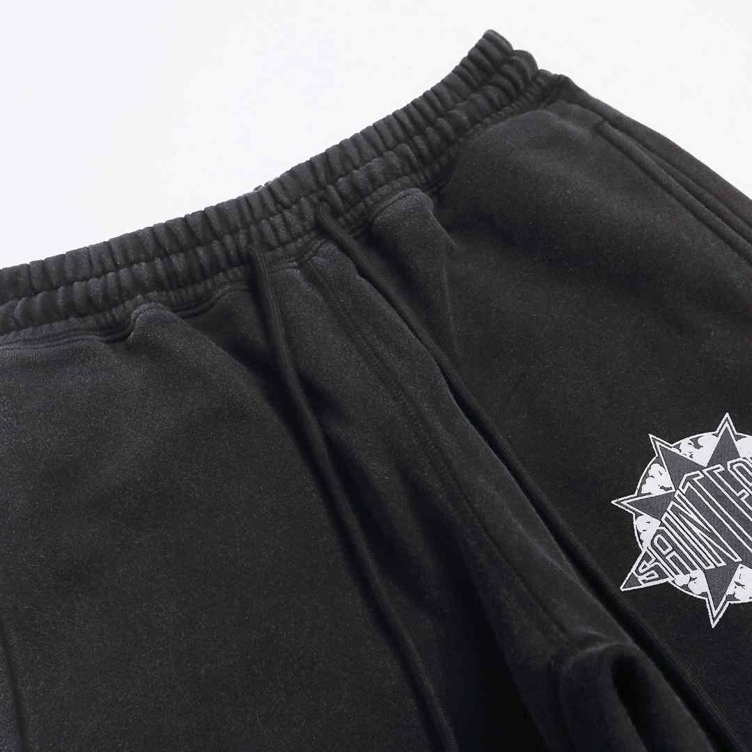 Saint Micheal X Denim Tears Saint Tears Sweatpants 'Black' - DesignerGu
