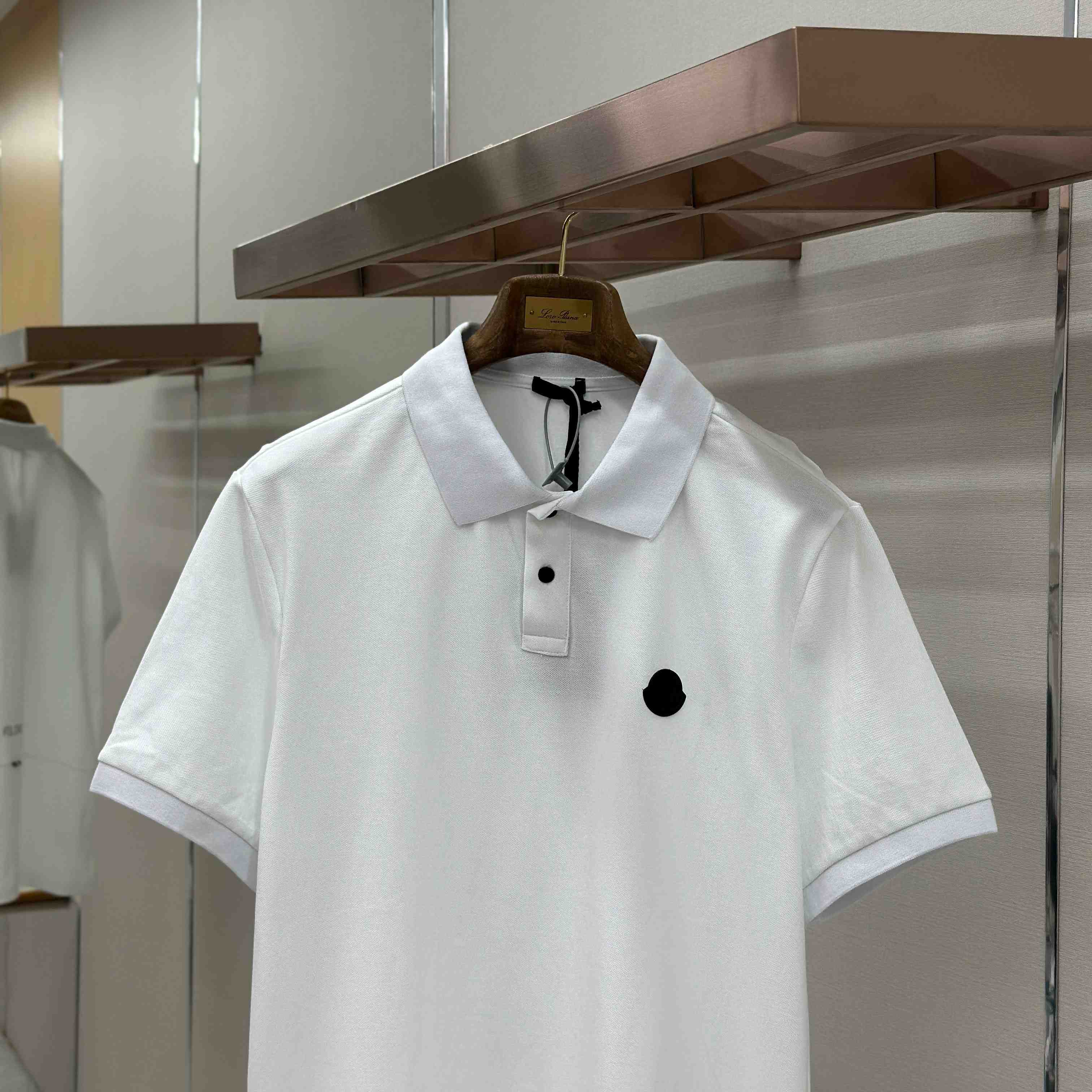 Moncler Logo Patch Cotton Piquet Polo Shirt - DesignerGu