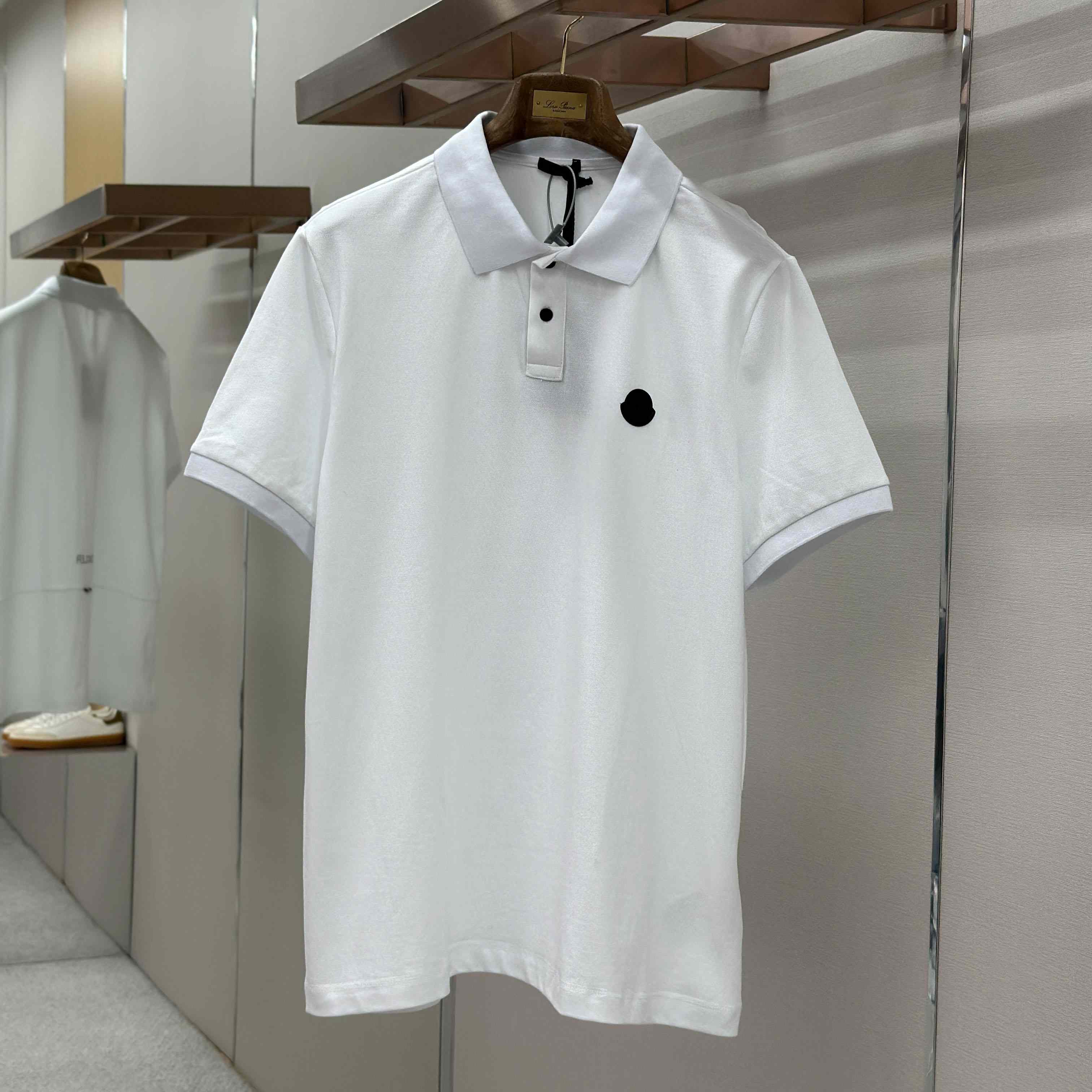 Moncler Logo Patch Cotton Piquet Polo Shirt - DesignerGu