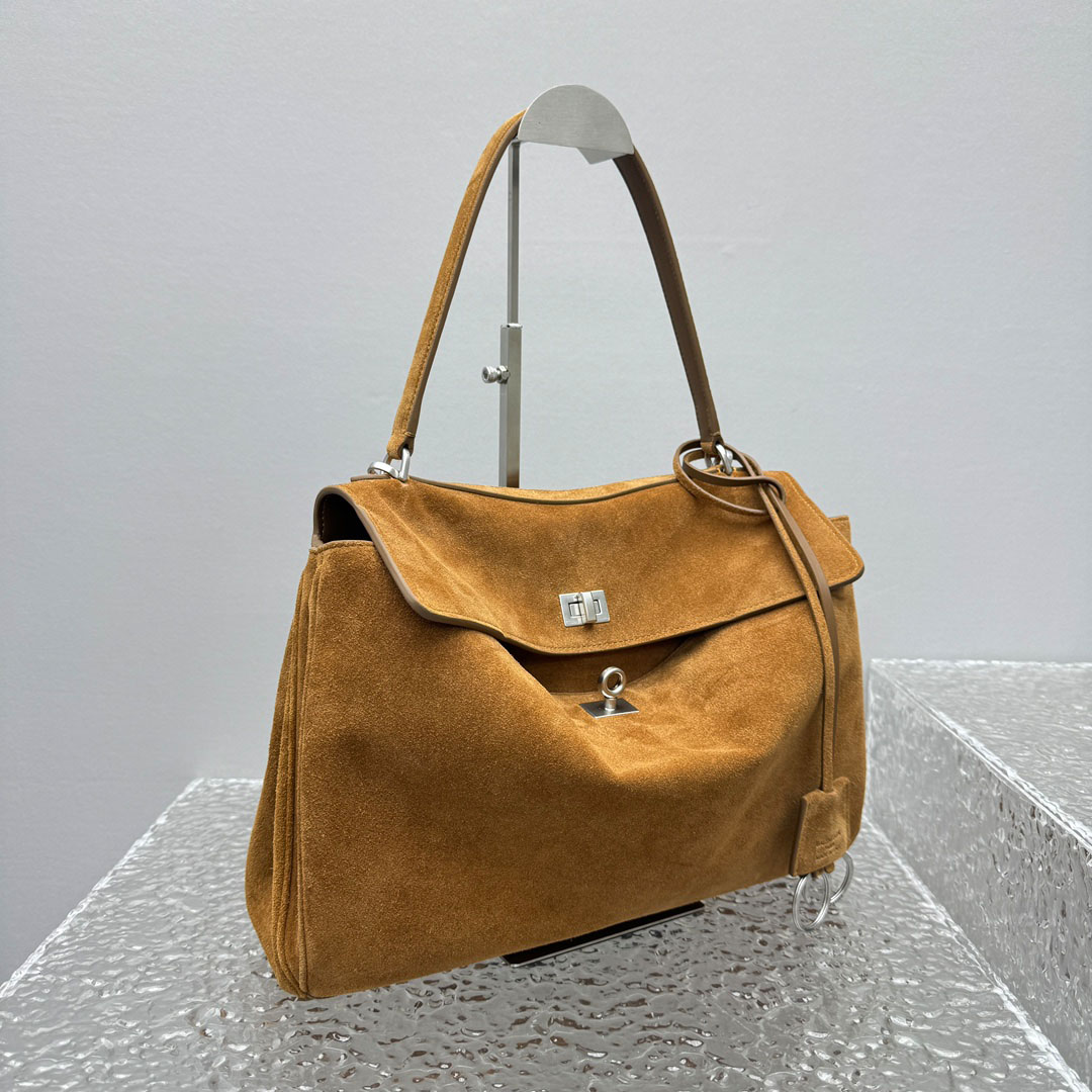Balenciaga  Rodeo Handbag Medium In Camel - DesignerGu