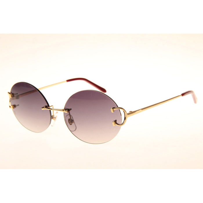 Cartier CT 4193832 Sunglasses In Gold Gradient Grey - DesignerGu
