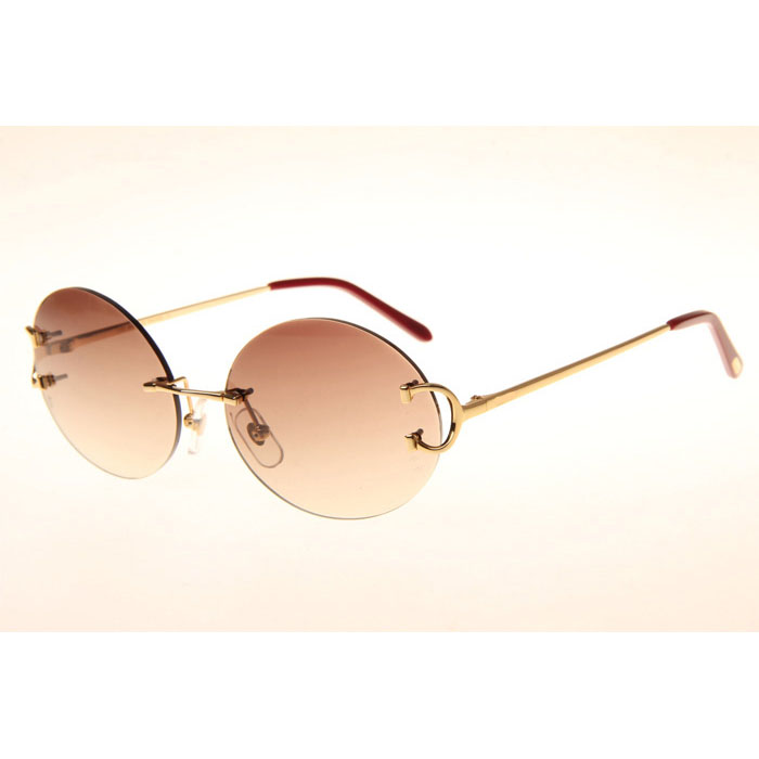 Cartier CT 4193832 Sunglasses In Gold Gradient Brown - DesignerGu