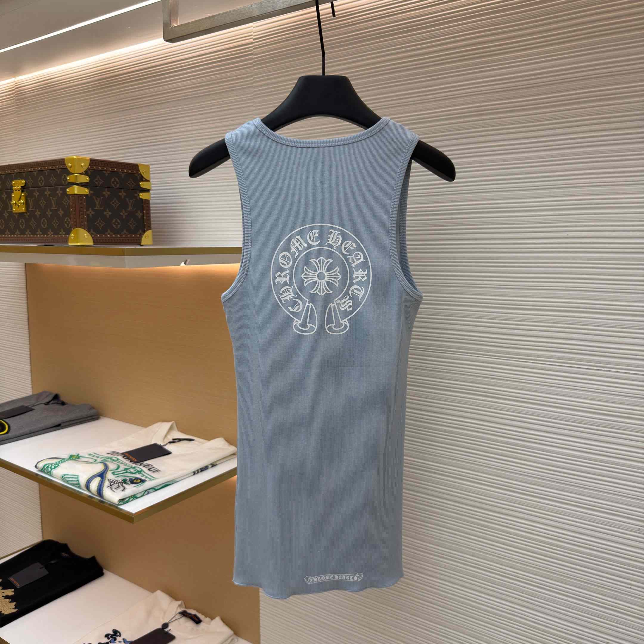 Chrome Hearts Rib Tank 'Baby Blue' - DesignerGu