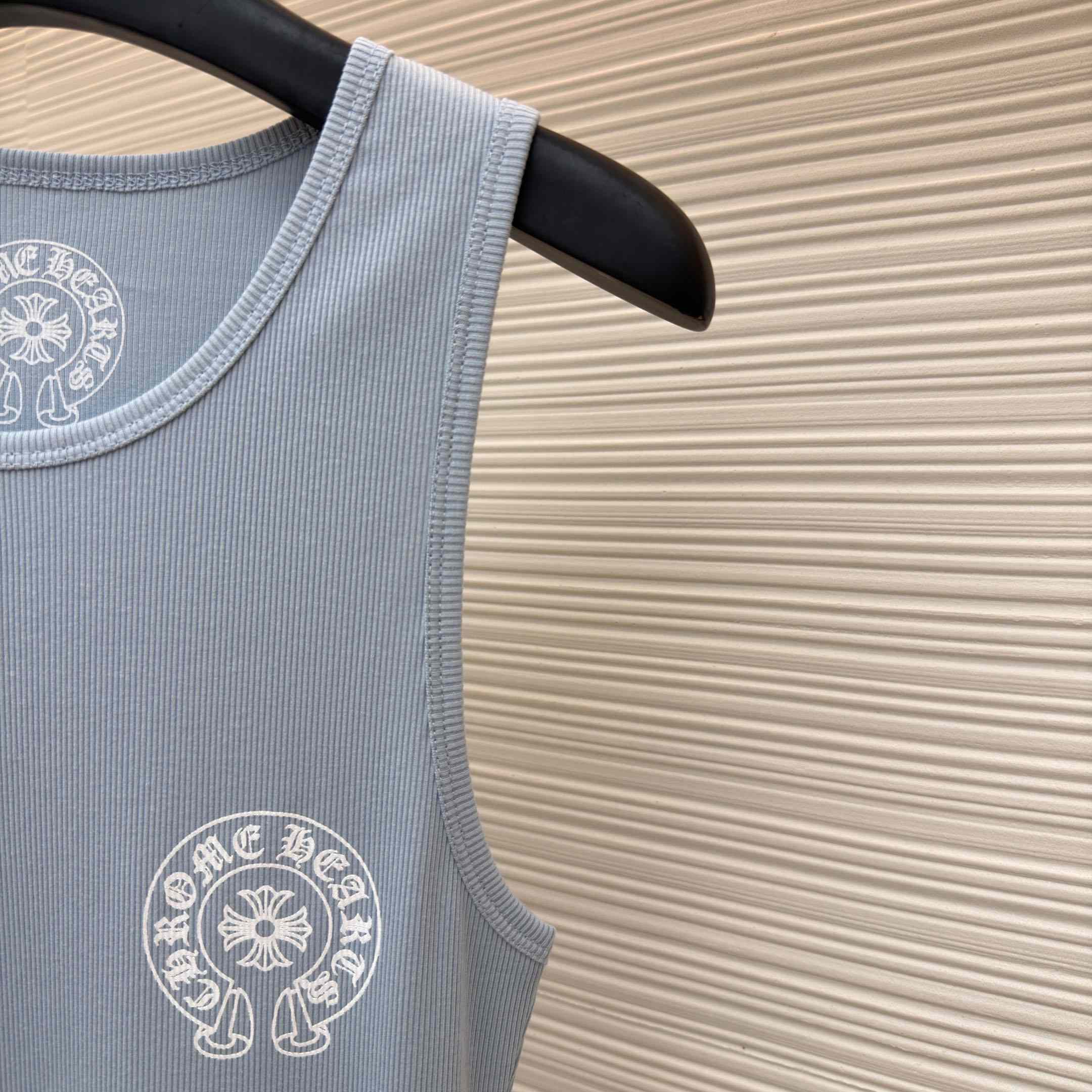 Chrome Hearts Rib Tank 'Baby Blue' - DesignerGu