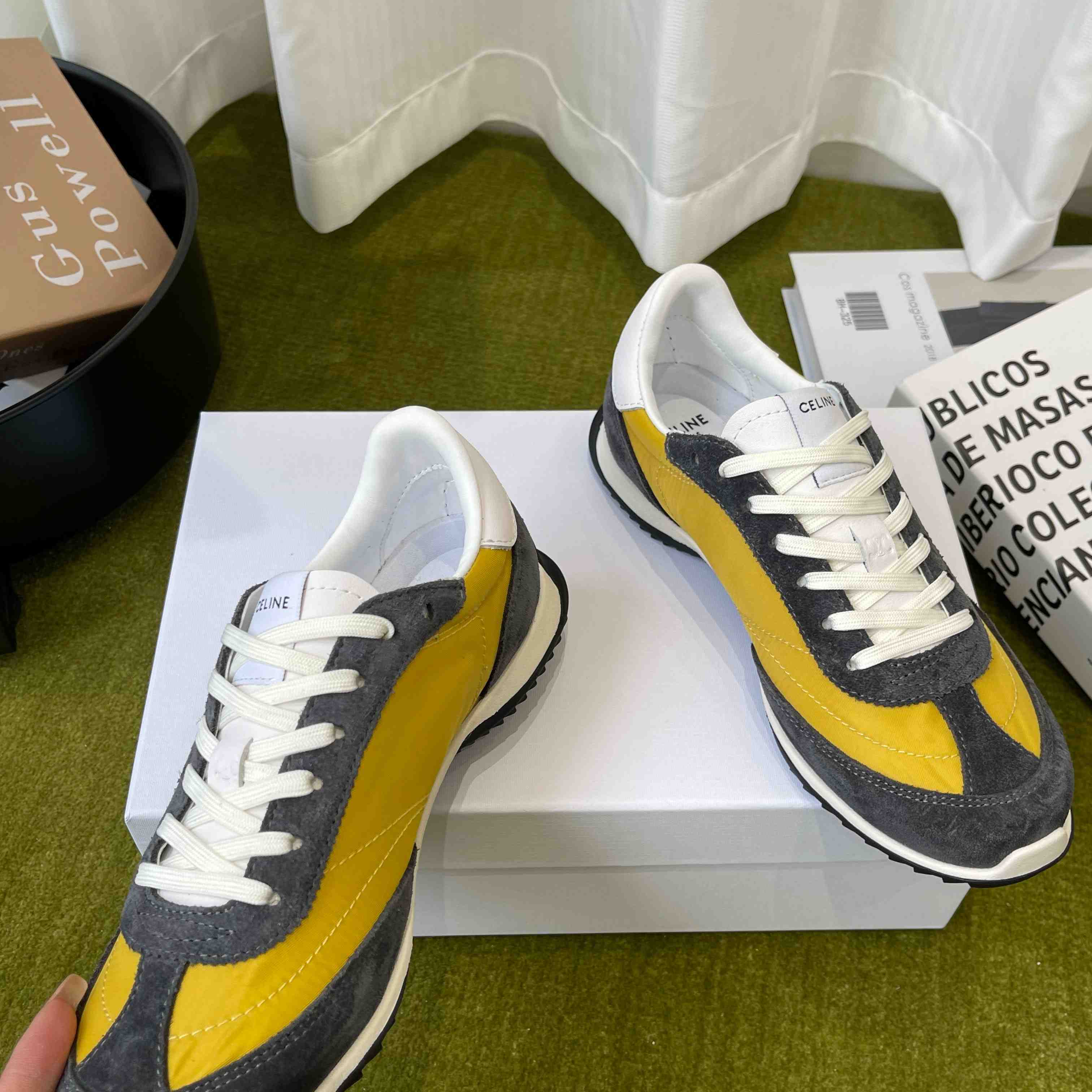 CELINE RACER LOW LACE-UP SNEAKER  - DesignerGu