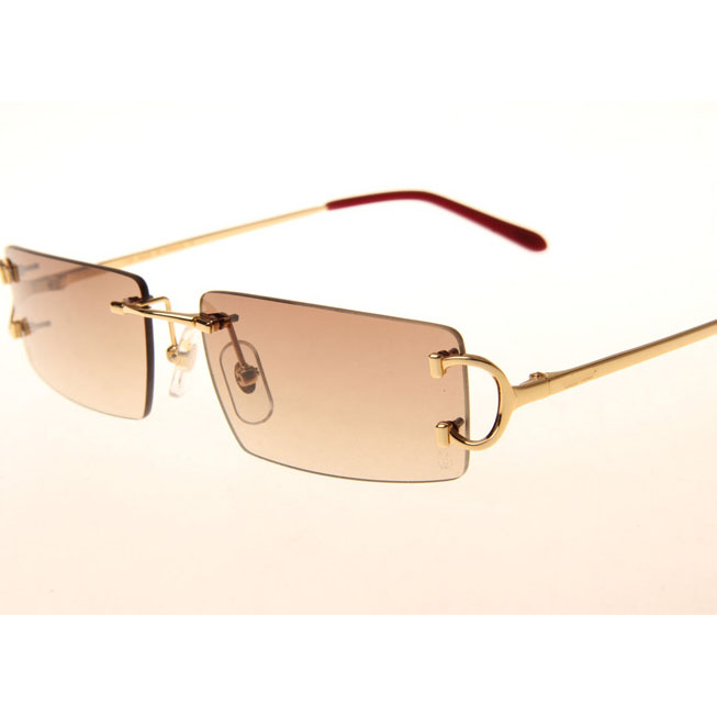 Cartier CT 4193830 Sunglasses In Gold Gradient Brown - DesignerGu