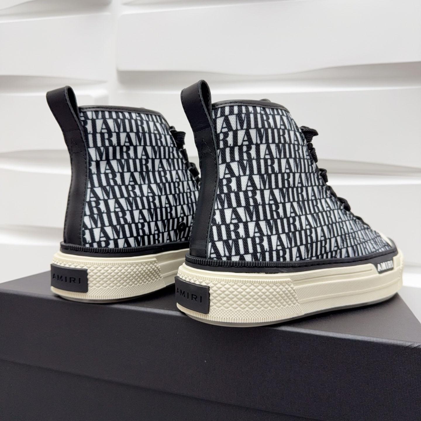 Amiri Court High 'Allover Logo - Black White' - DesignerGu