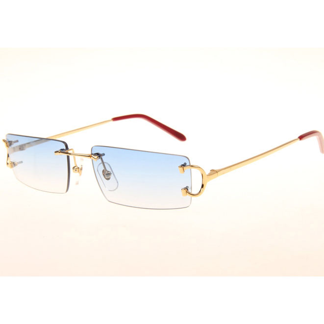 Cartier CT 4193830 Sunglasses In Gold Gradient Blue - DesignerGu
