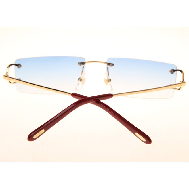 Cartier CT 4193830 Sunglasses In Gold Gradient Blue - DesignerGu