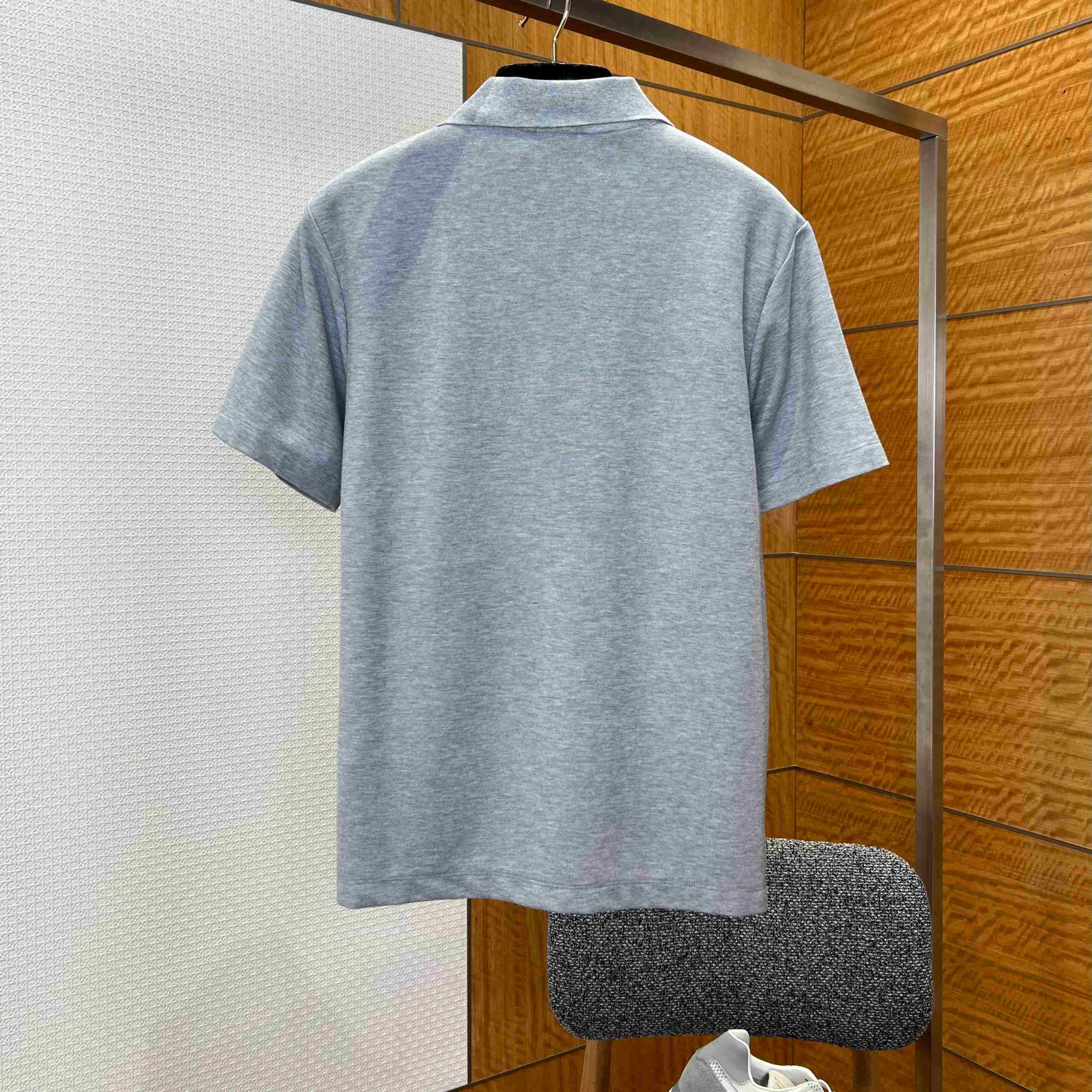 Dior Polo Shirt Gray Cotton Piqué - DesignerGu