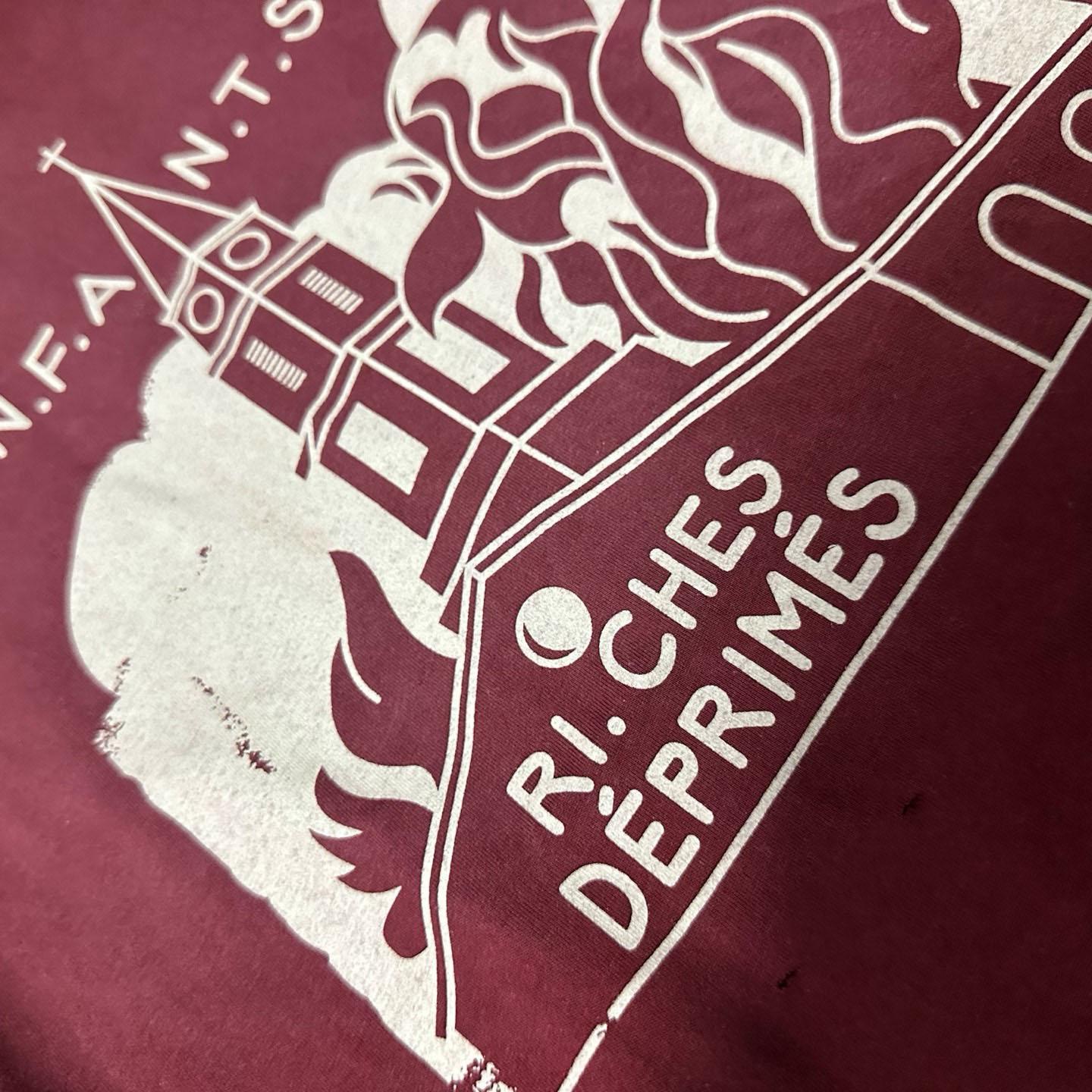 Enfants Riches Déprimés Burning Church T-Shirt 'Dark Scarlet' - DesignerGu