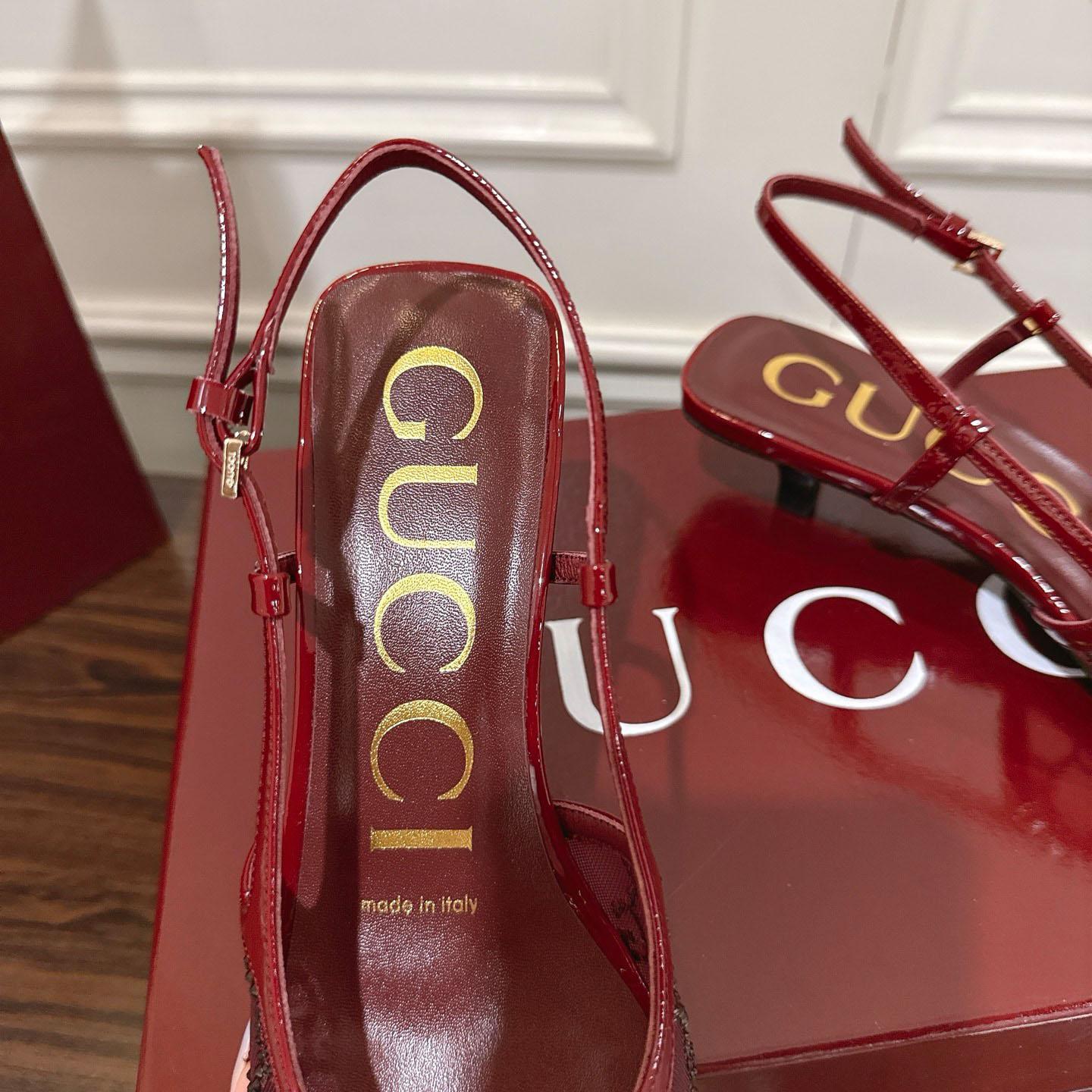 Gucci Women's GG Crystal Slingback Pump - DesignerGu